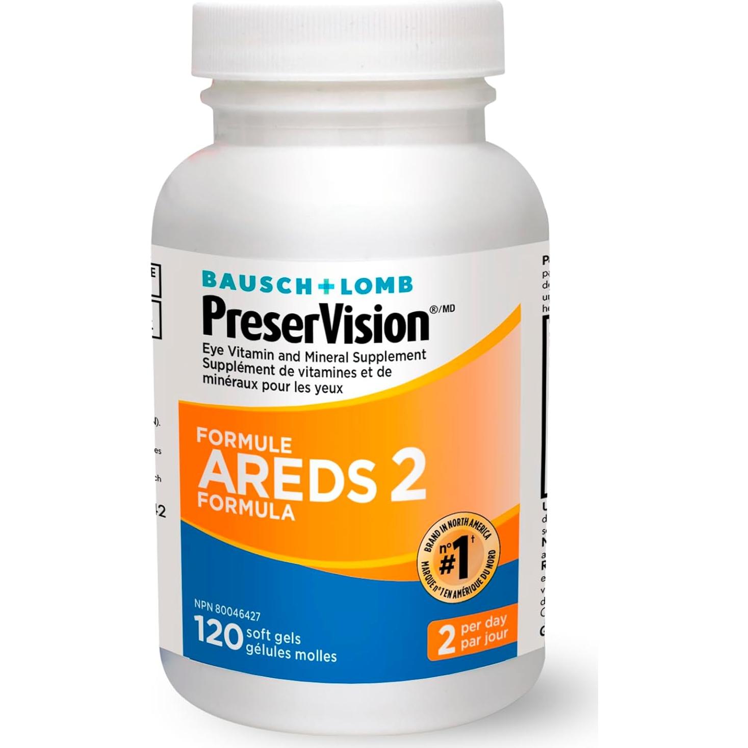 PreserVision AREDS 2 Vitaminas para Ojos Bausch + Lomb 120 Gelatinas