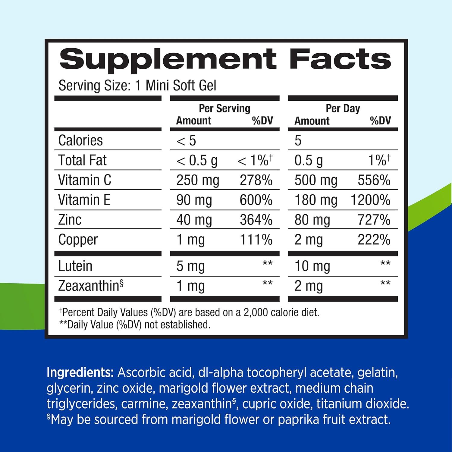 PreserVision AREDS 2 Vitaminas para Ojos Bausch + Lomb 120 Gelatinas