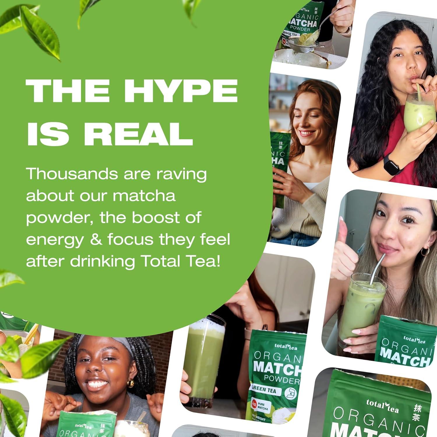 Polvo de Té Verde Matcha Orgánico Total Tea 113 g - Antioxidante