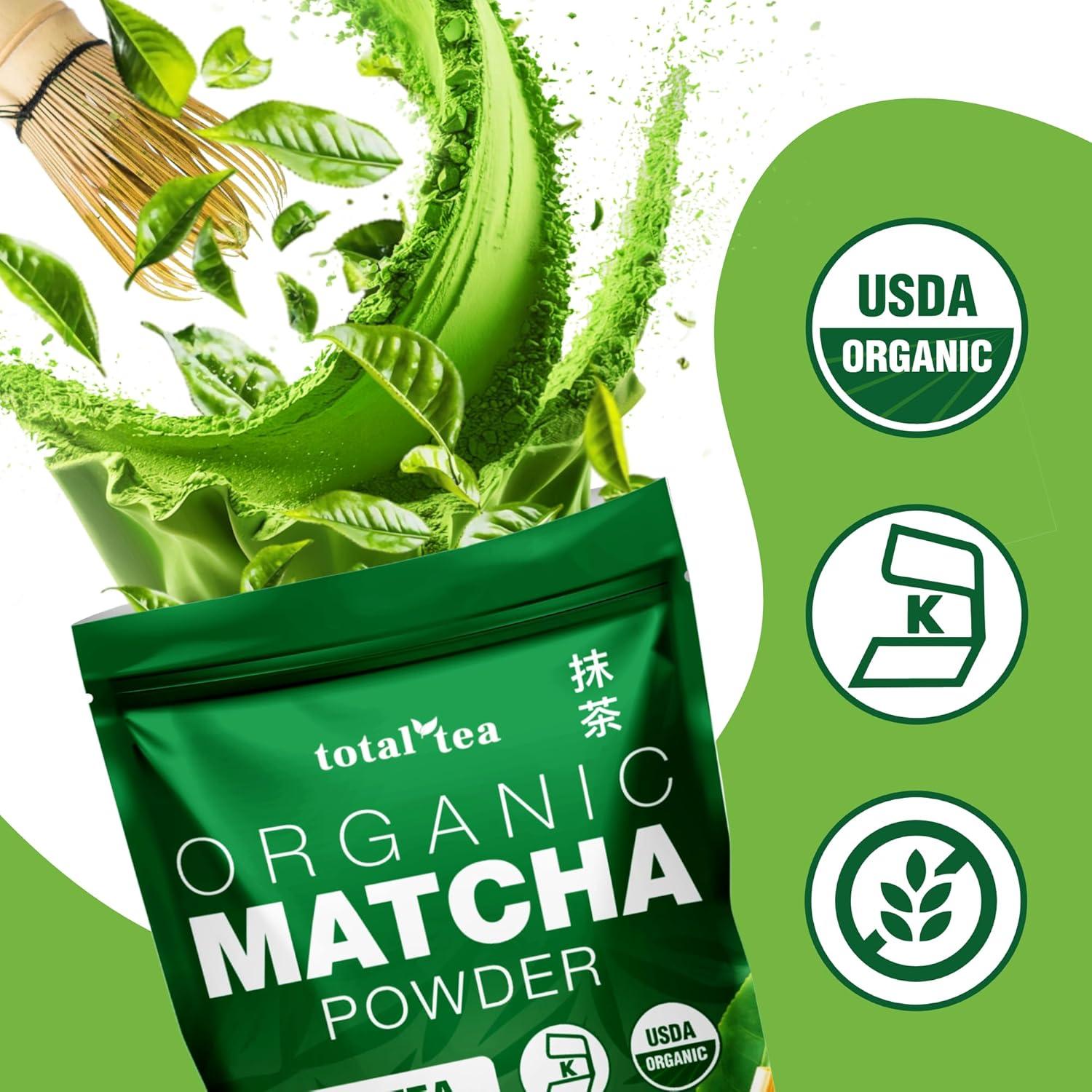 Polvo de Té Verde Matcha Orgánico Total Tea 113 g - Antioxidante