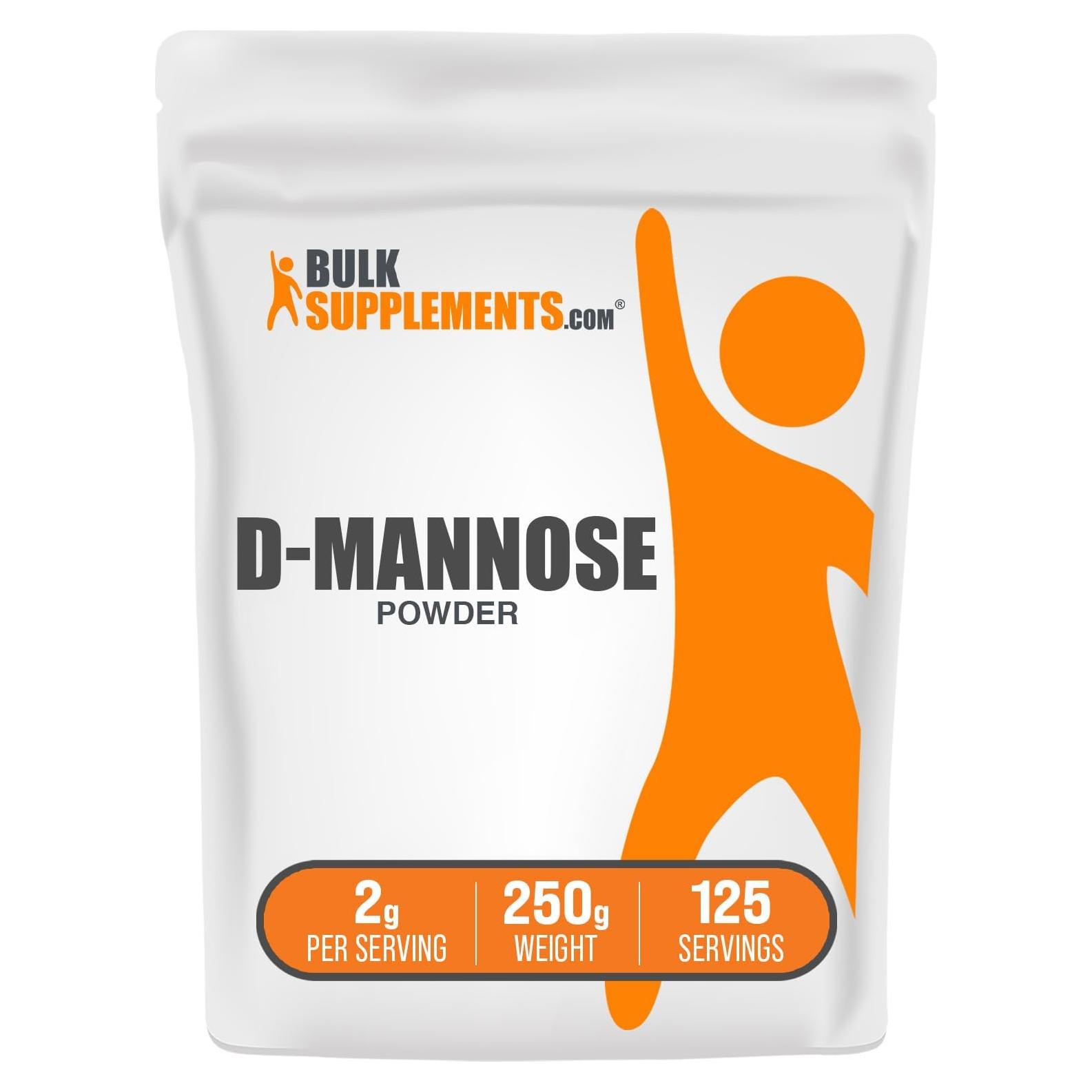 Polvo de D-Mannosa BulkSupplements 250g - Suplemento Salud Urinaria