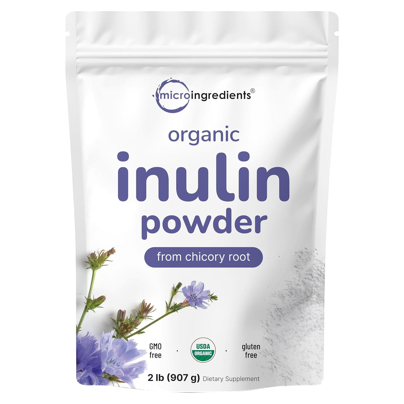 Polvo de Inulina Orgánica Micro Ingredients 0.91kg - Prebiótico Natural