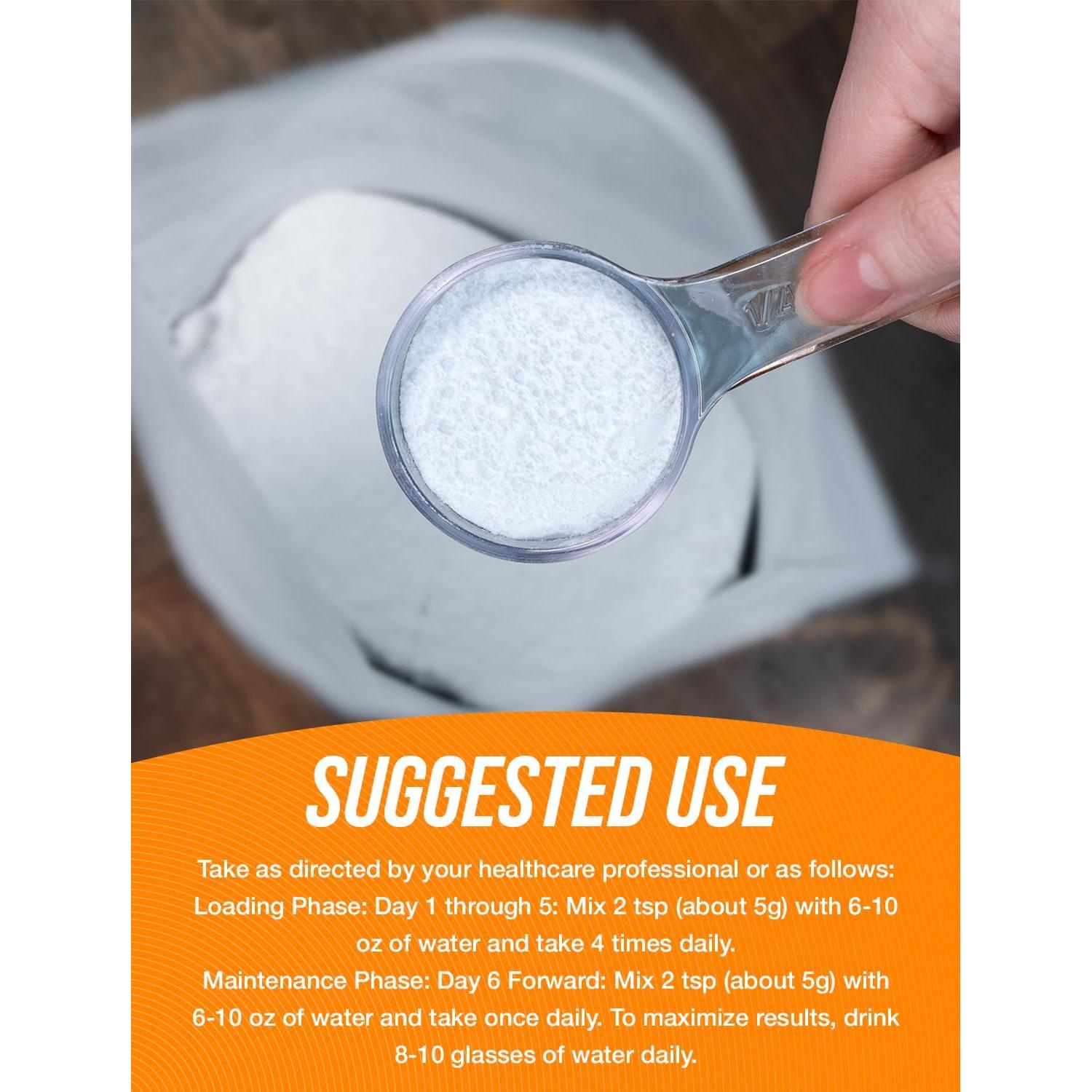 Creatina Monohidratada BulkSupplements 500g Sin Sabor - 5g por Porción