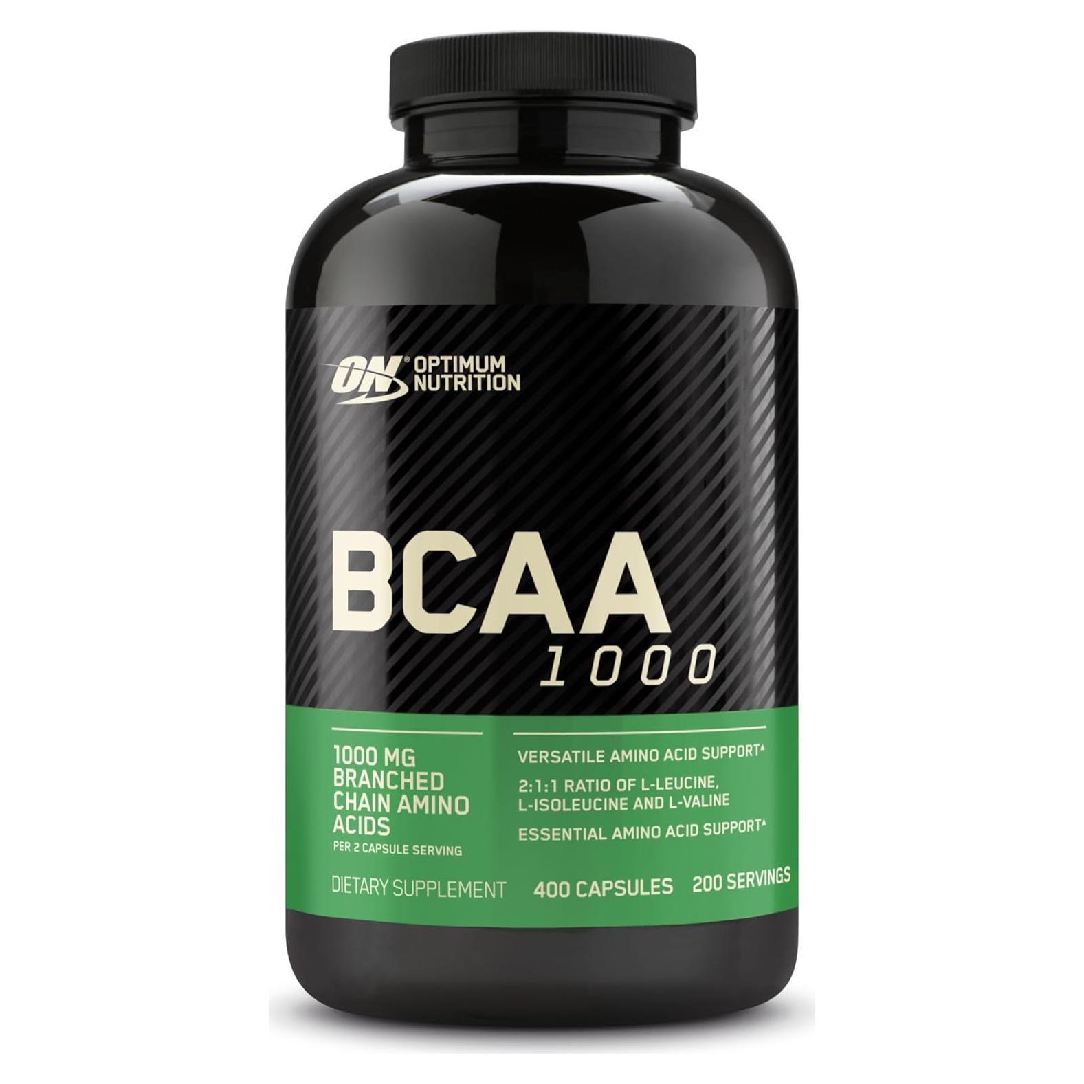 Cápsulas BCAA 1000mg Optimum Nutrition, 400 Cápsulas