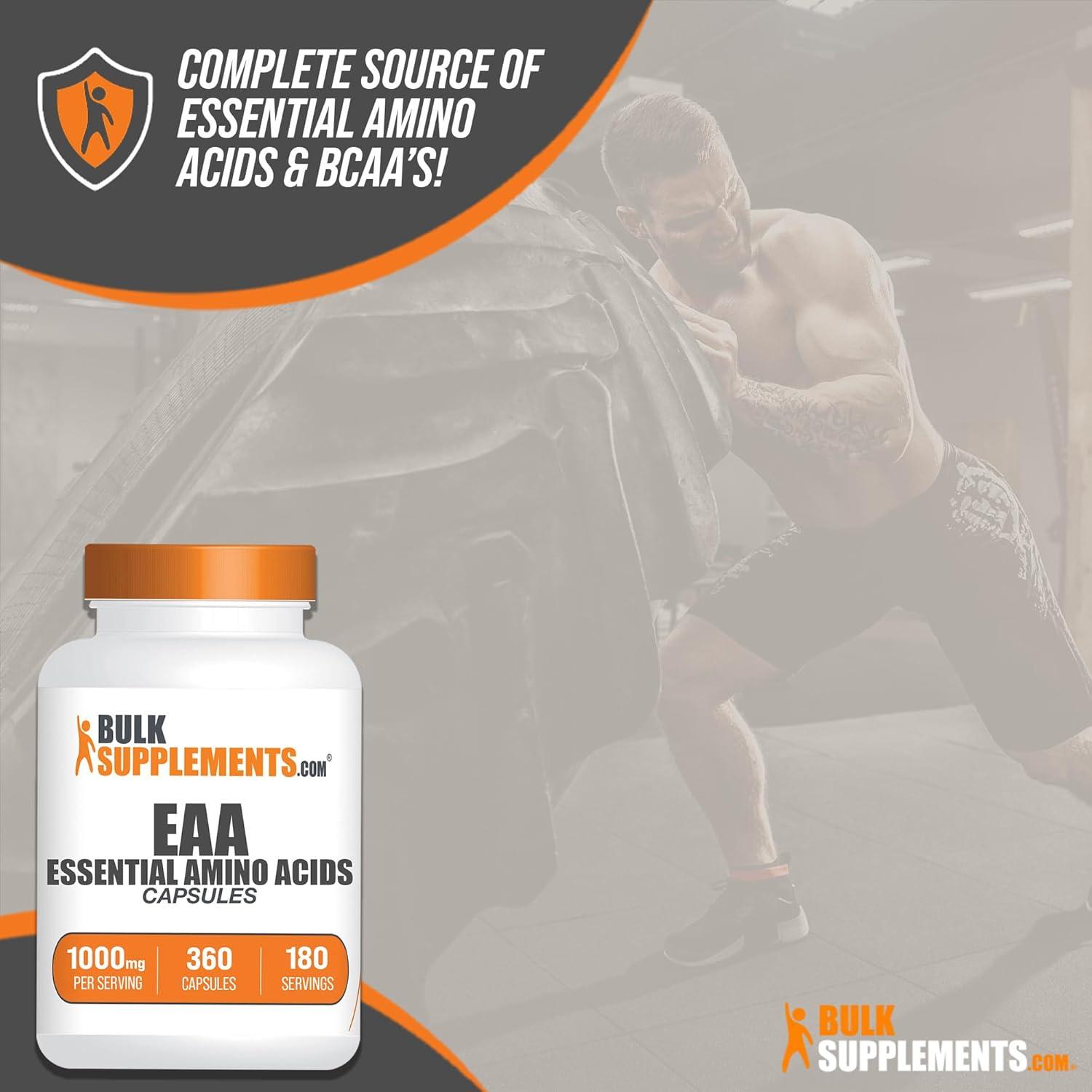 Cápsulas de Aminoácidos Esenciales BulkSupplements 360 Unidades