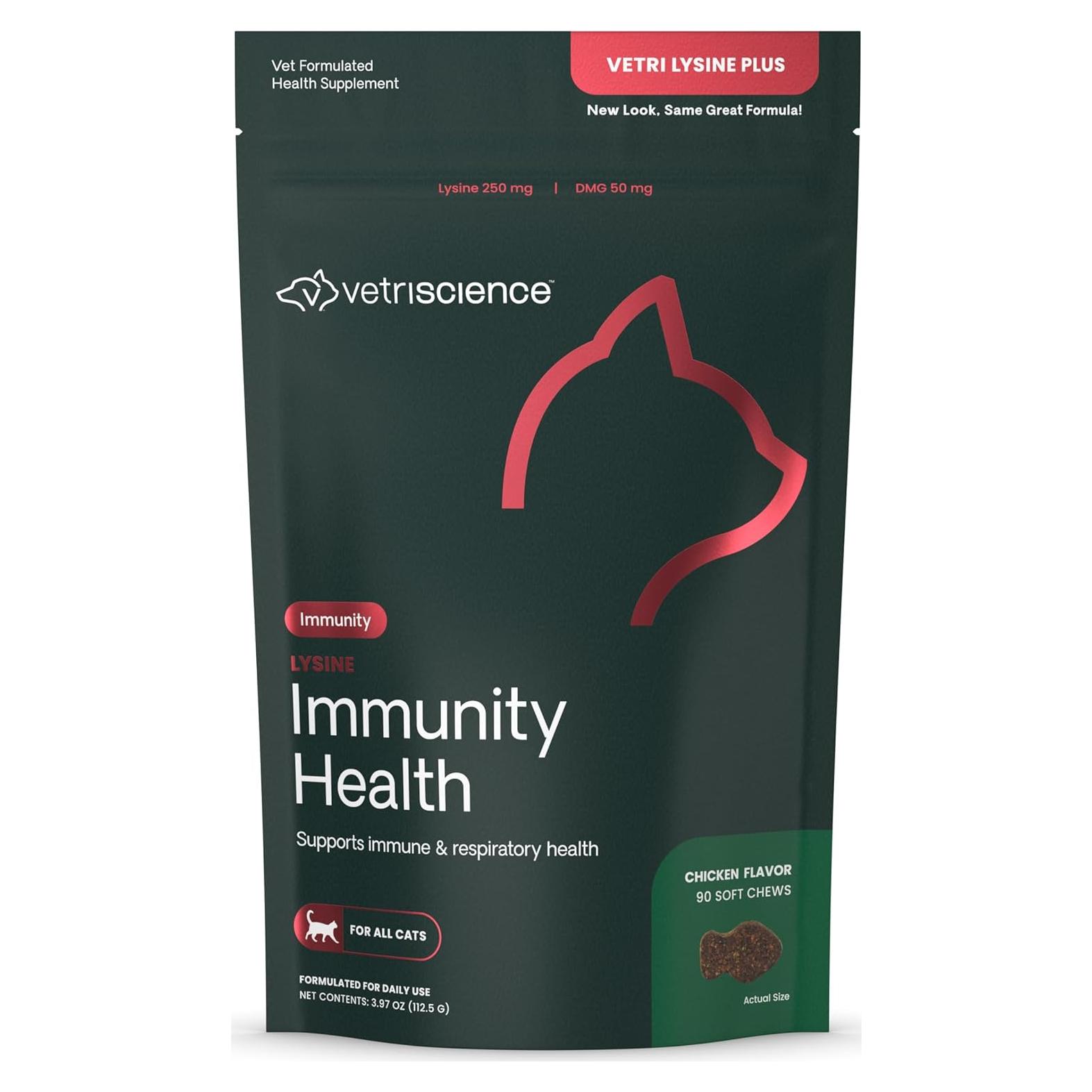 Suplemento Inmunológico para Gatos VetriScience Lisina 90 Masticables