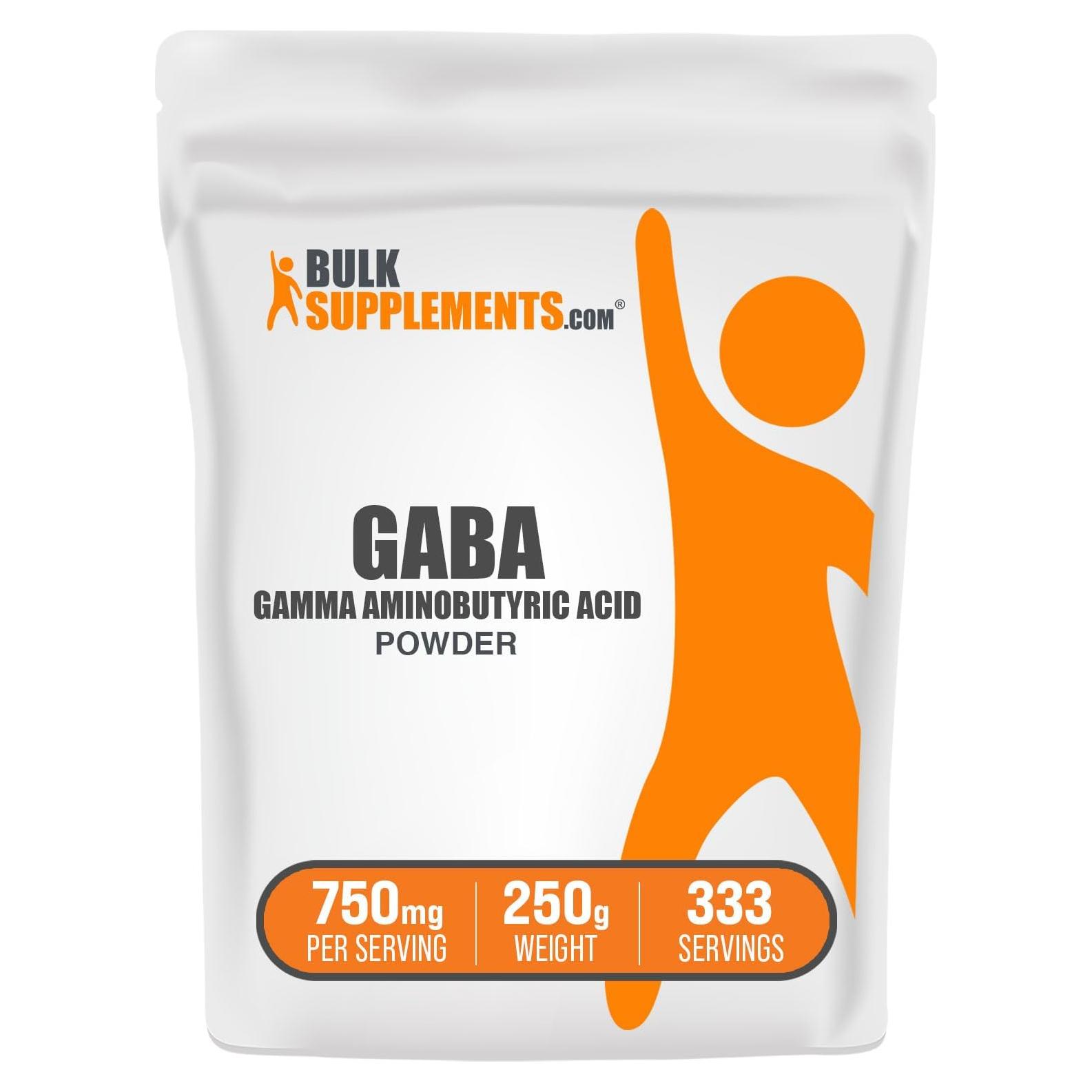 Polvo de GABA BulkSupplements 750mg - Suplemento Aminoácidos 250g