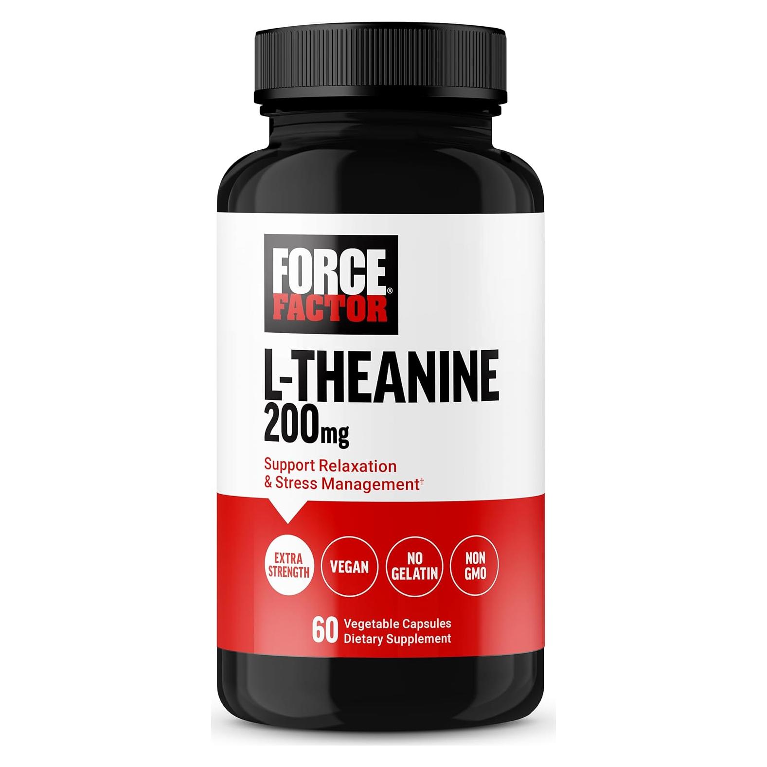 Suplemento L-Teanina Force Factor 200mg 60 Cápsulas Veganas