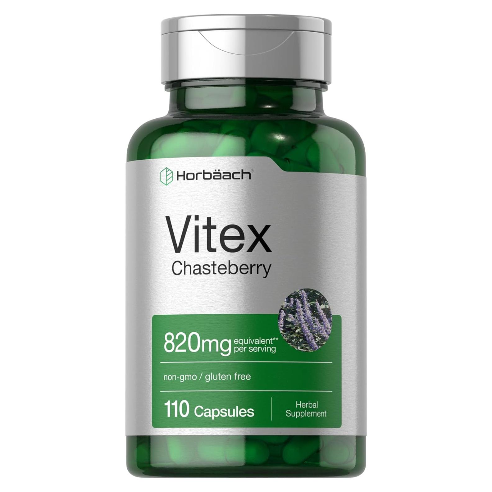Suplemento Vitex Chasteberry Horbäach 820mg 110 Cápsulas