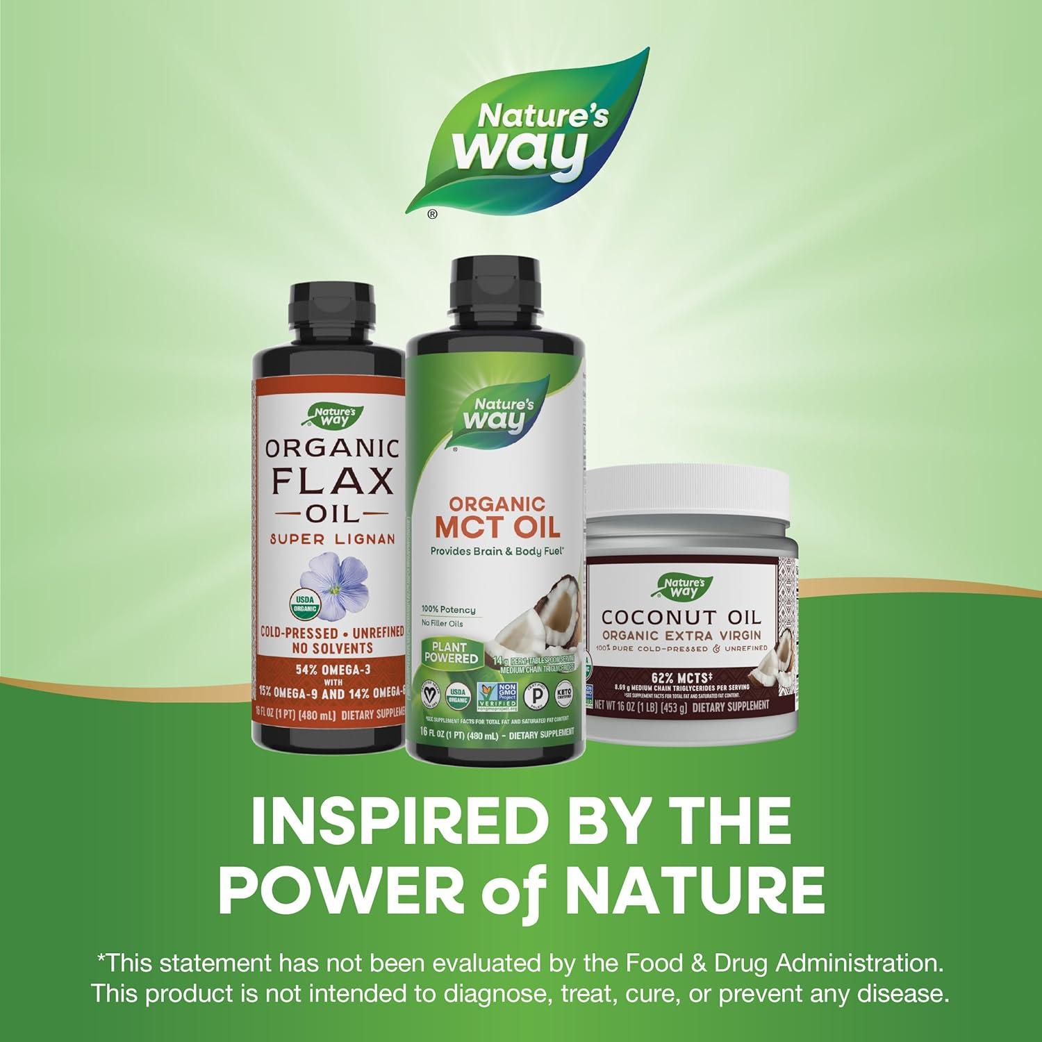 Aceite MCT Orgánico Nature's Way 480ml C8 C10 Keto Paleo