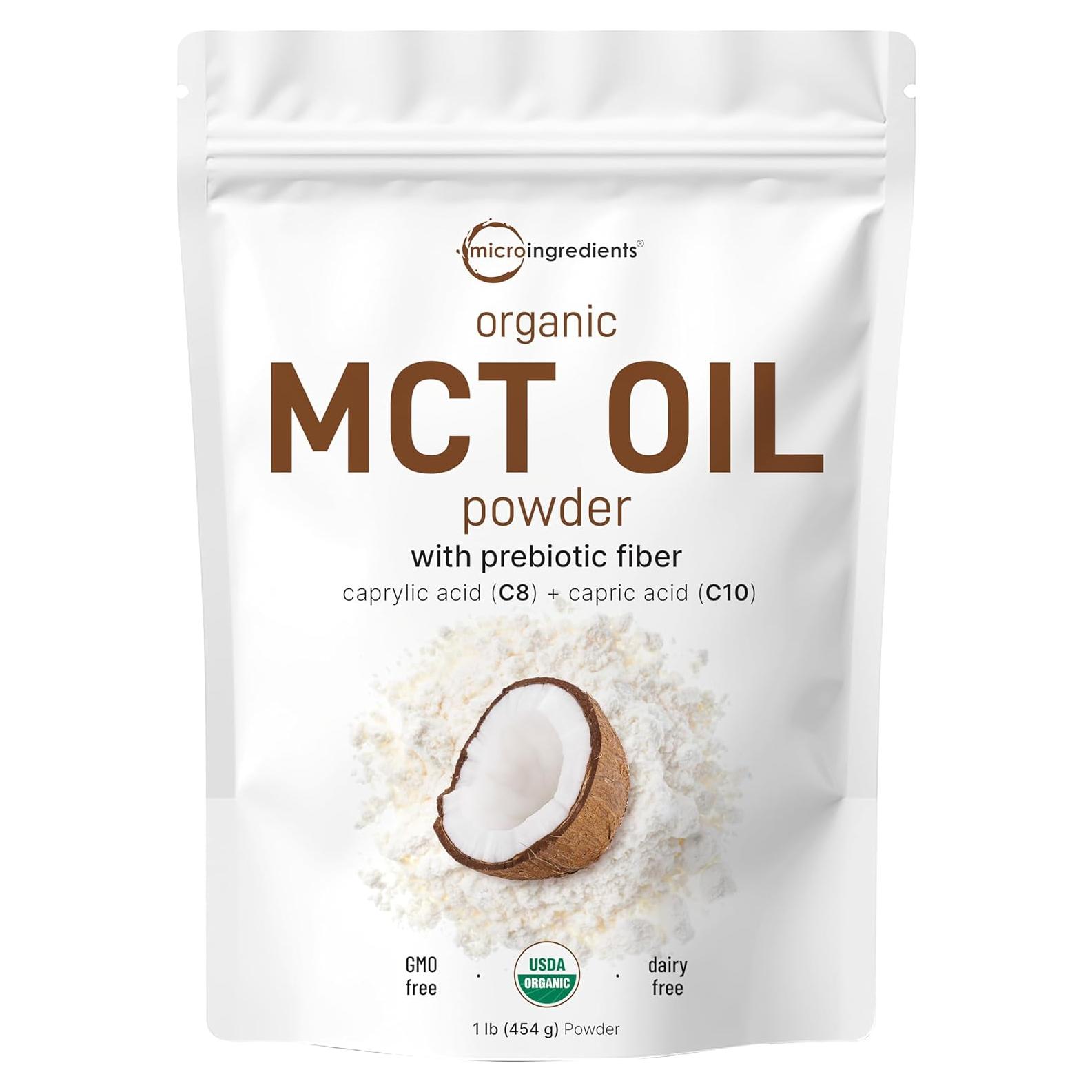 Polvo de Aceite MCT Orgánico Micro Ingredients 450g Keto