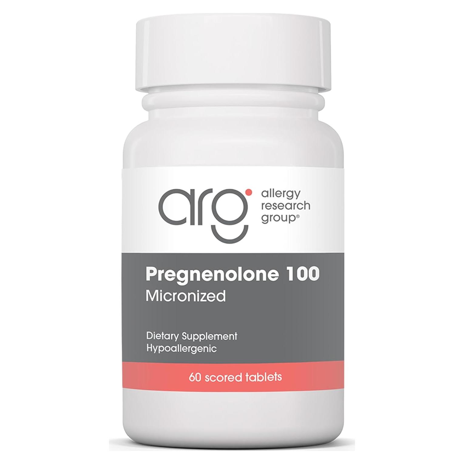 Suplemento de Progesterona Pregnenolona 100mg - Grupo de Investigación de Alergias - 60 Tabletas