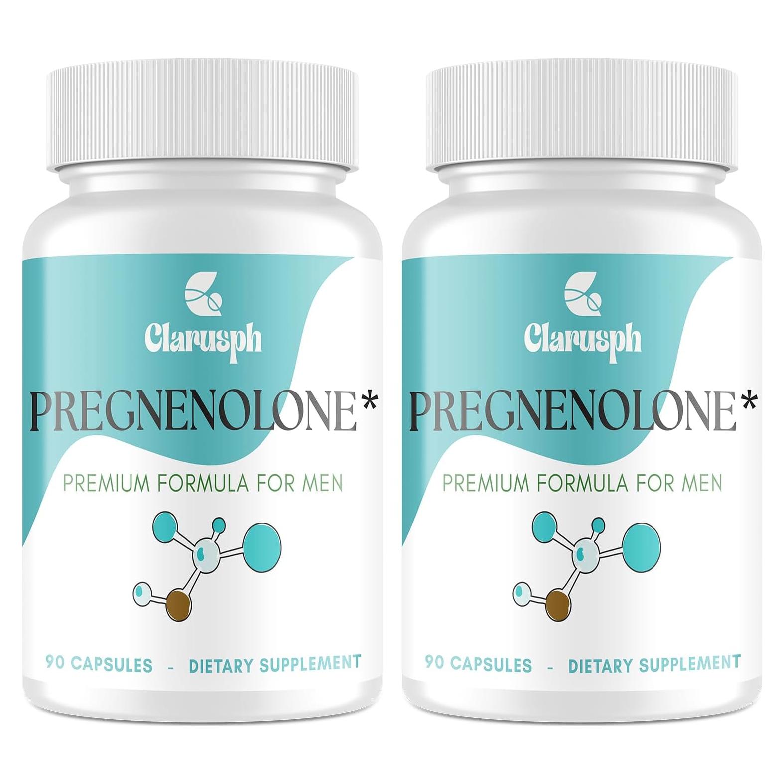 Suplemento Pregnenolona 50mg + DHEA 25mg Clarusph 180 Cápsulas