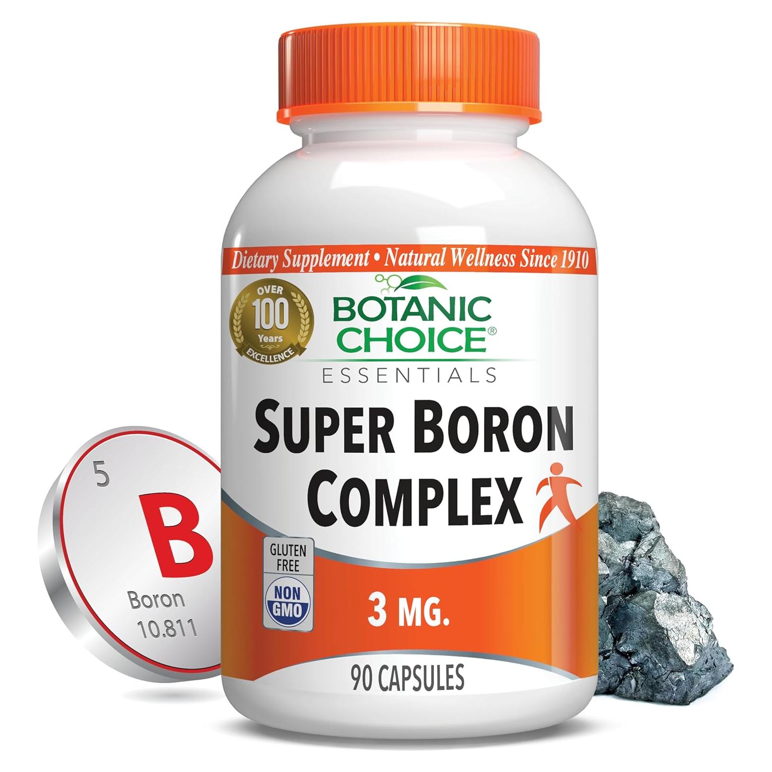 Suplemento de Boro Botanic Choice 3mg - 90 Cápsulas
