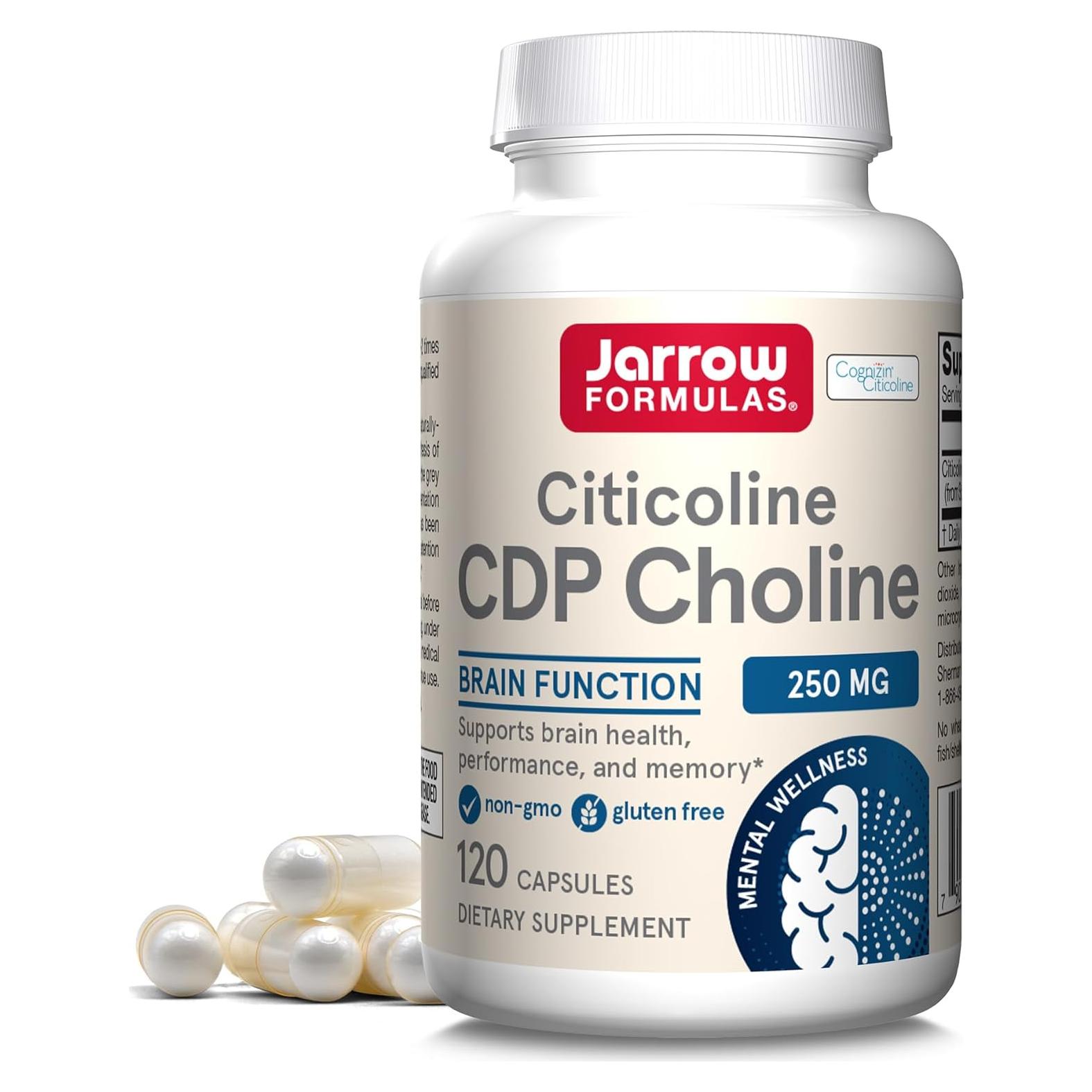 Suplemento Jarrow Formulas Citicolina 250 mg 120 Cápsulas