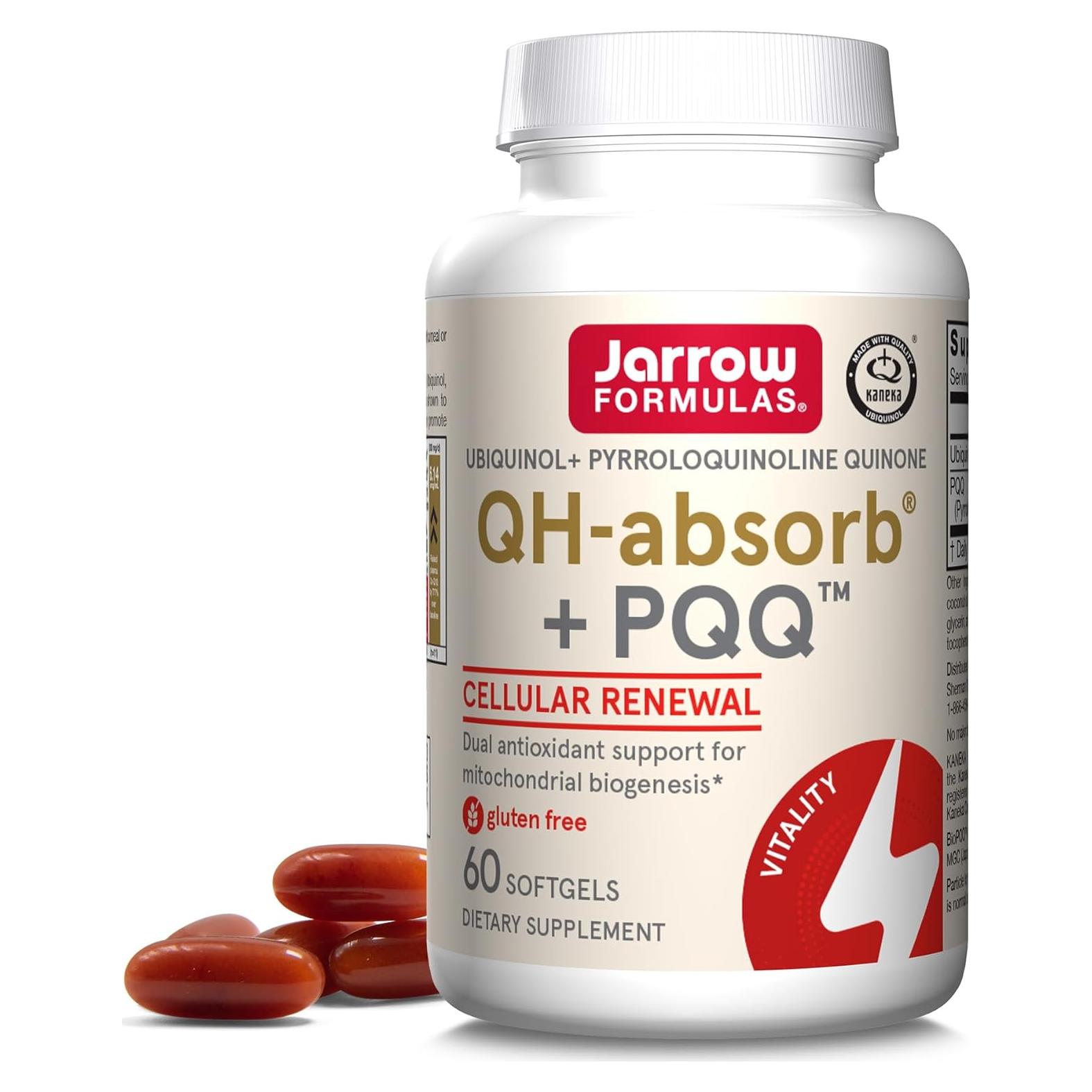 Suplemento Antioxidante Jarrow QH-Absorb + PQQ 60 Gelatinas