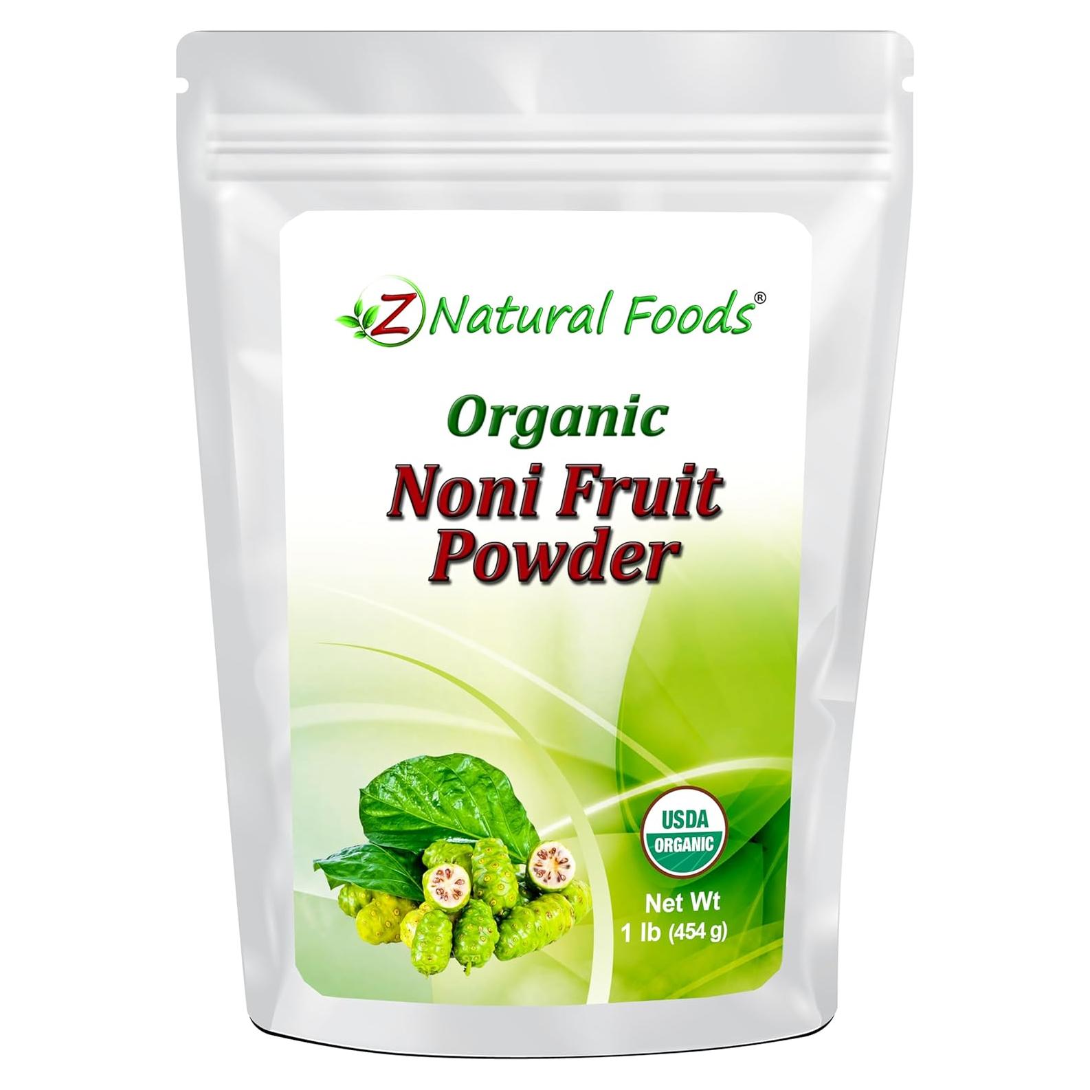 Polvo de Fruta Noni Orgánico Z Natural Foods 454g - Superalimento