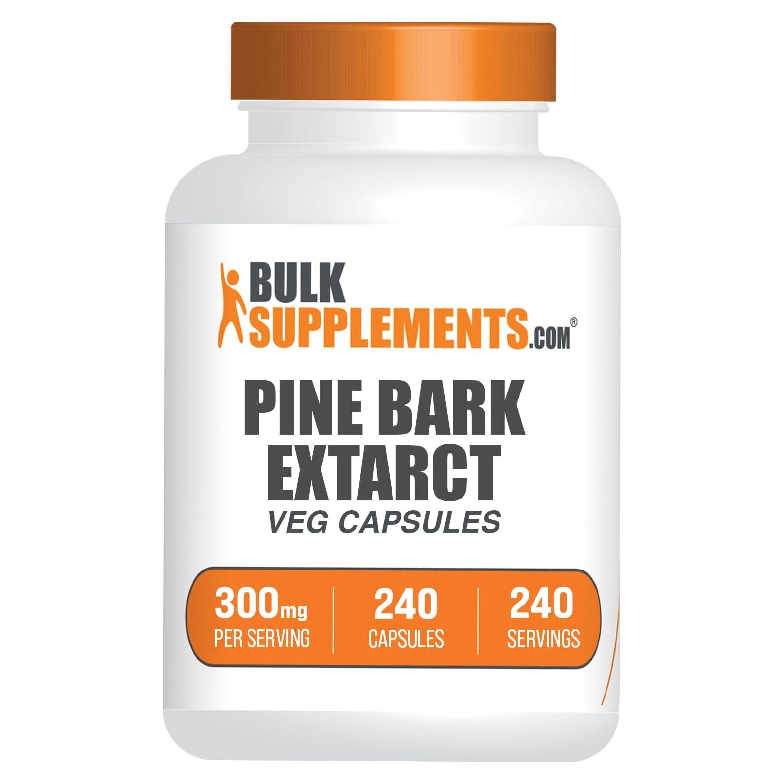Cápsulas de Extracto de Corteza de Pino BulkSupplements 300mg - 240 Unidades