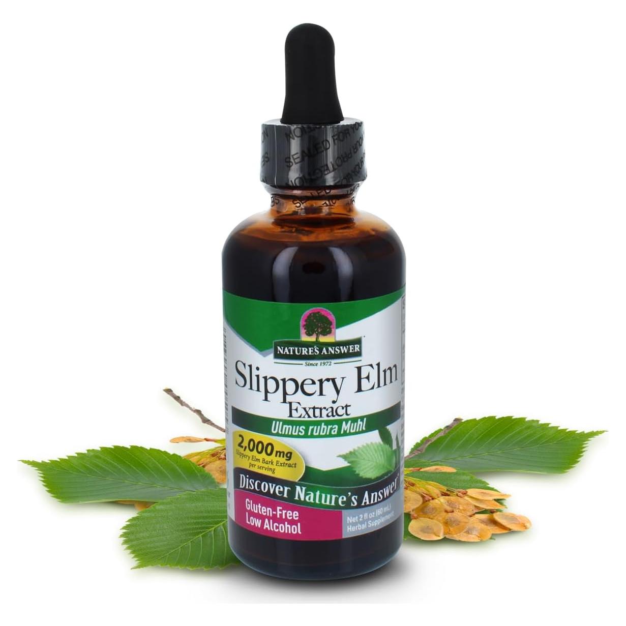 Extracto de Olmo Resbaladizo Nature's Answer 60 ml Bajo Alcohol