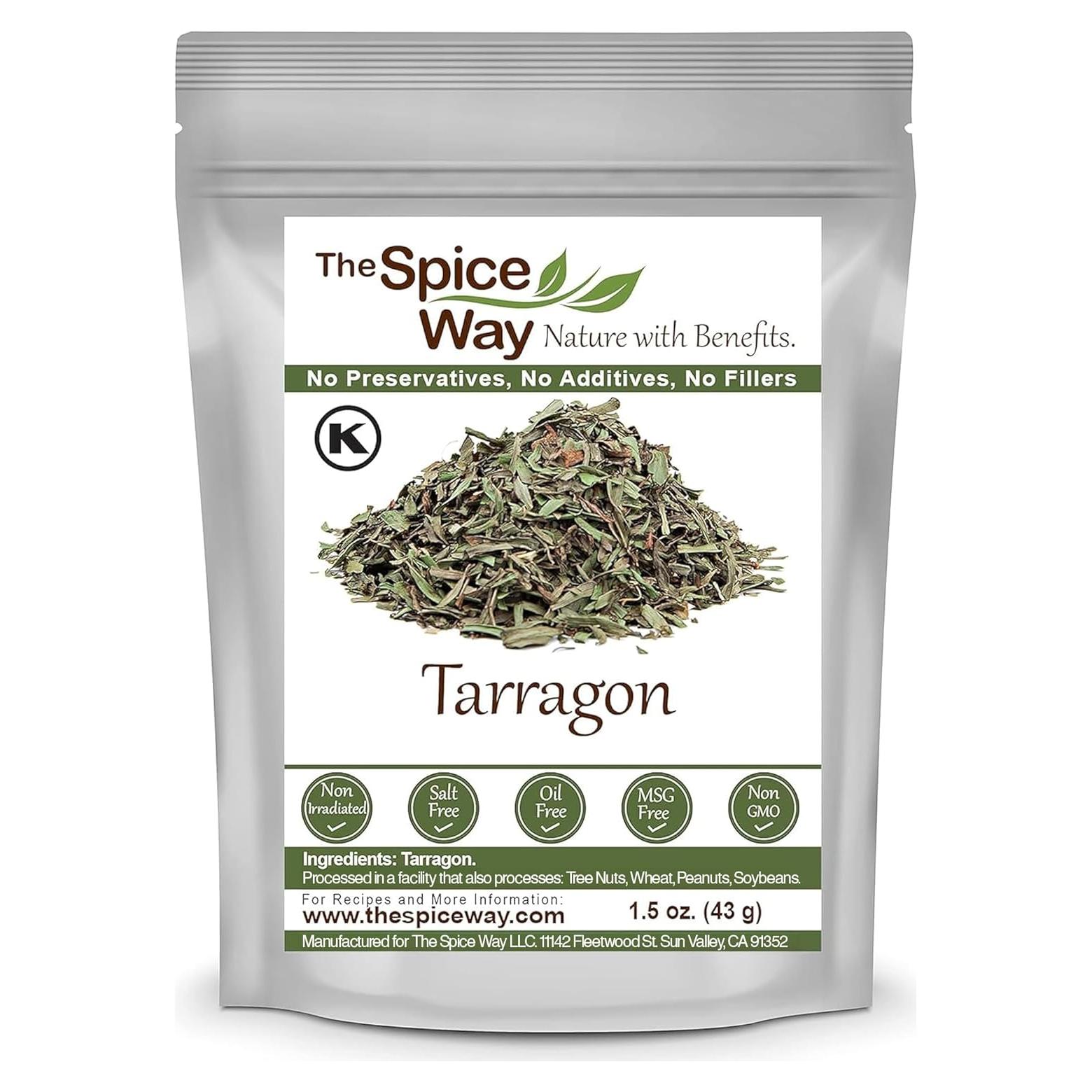 Hojas de Estragón secas The Spice Way 42.52 g - Sin aditivos