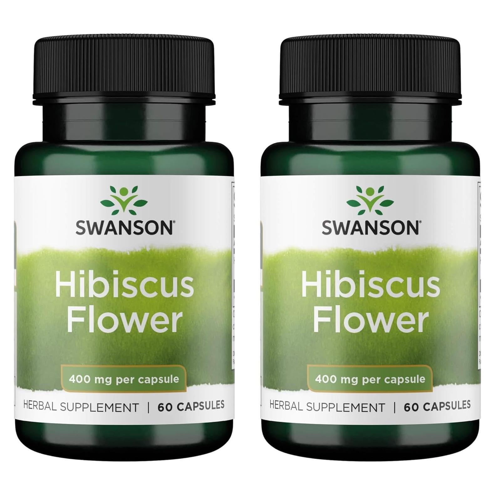 Suplemento Herbal Flor de Hibisco Swanson 60 Cápsulas 400mg