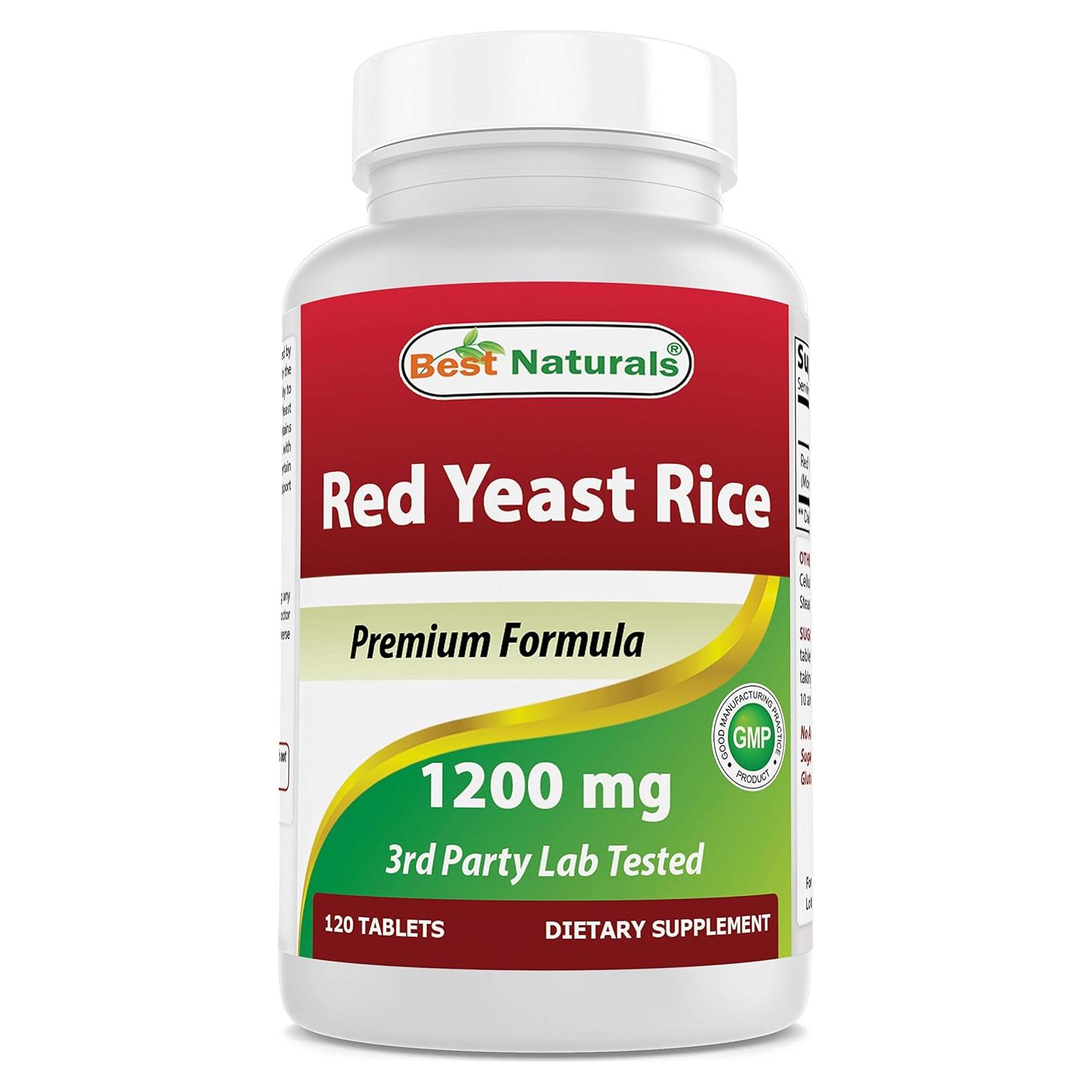 Arroz de Levadura Roja 1200 mg Mejor Naturales 120 Tabletas