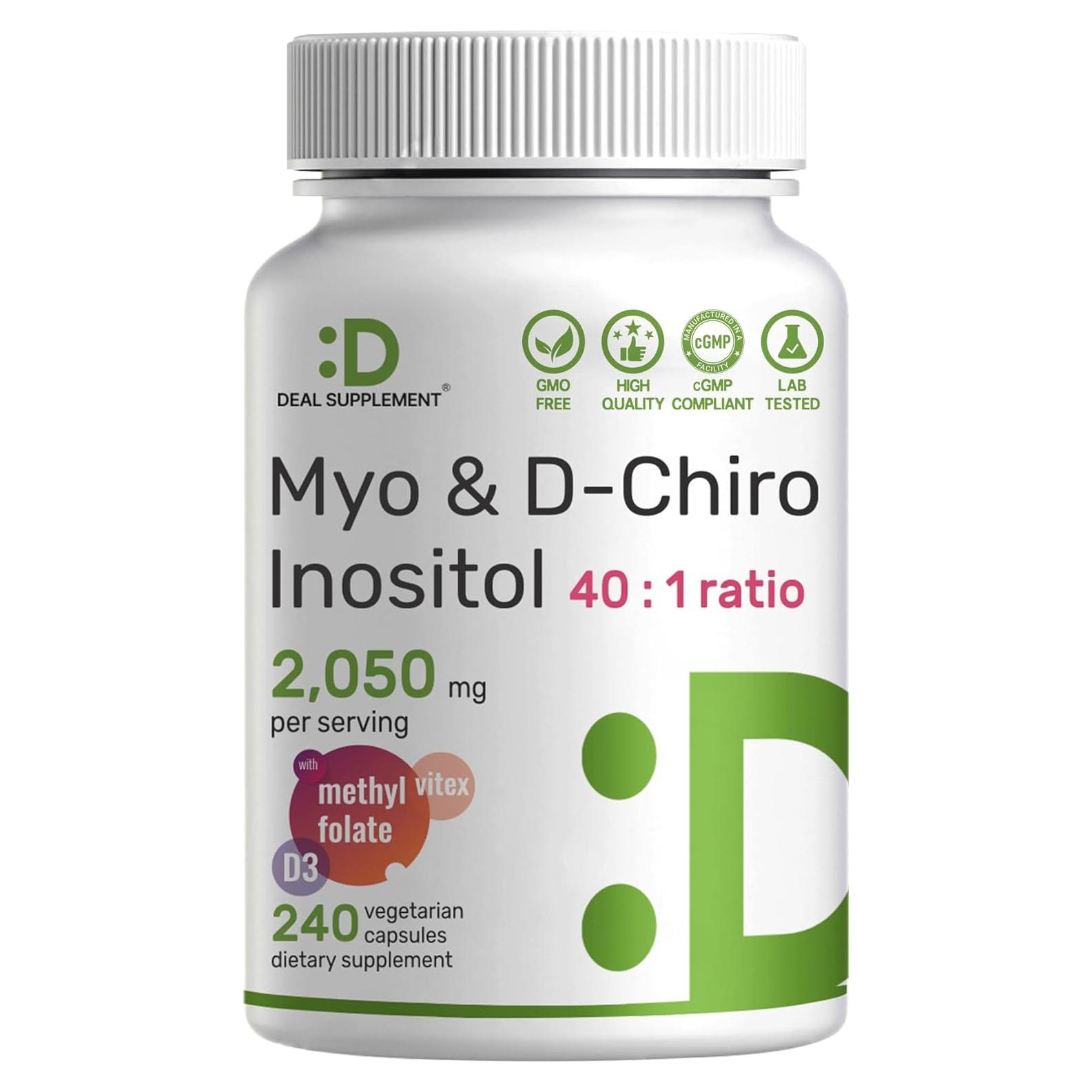 Suplemento Myo-Inositol y D-Chiro Inositol 240 Cápsulas