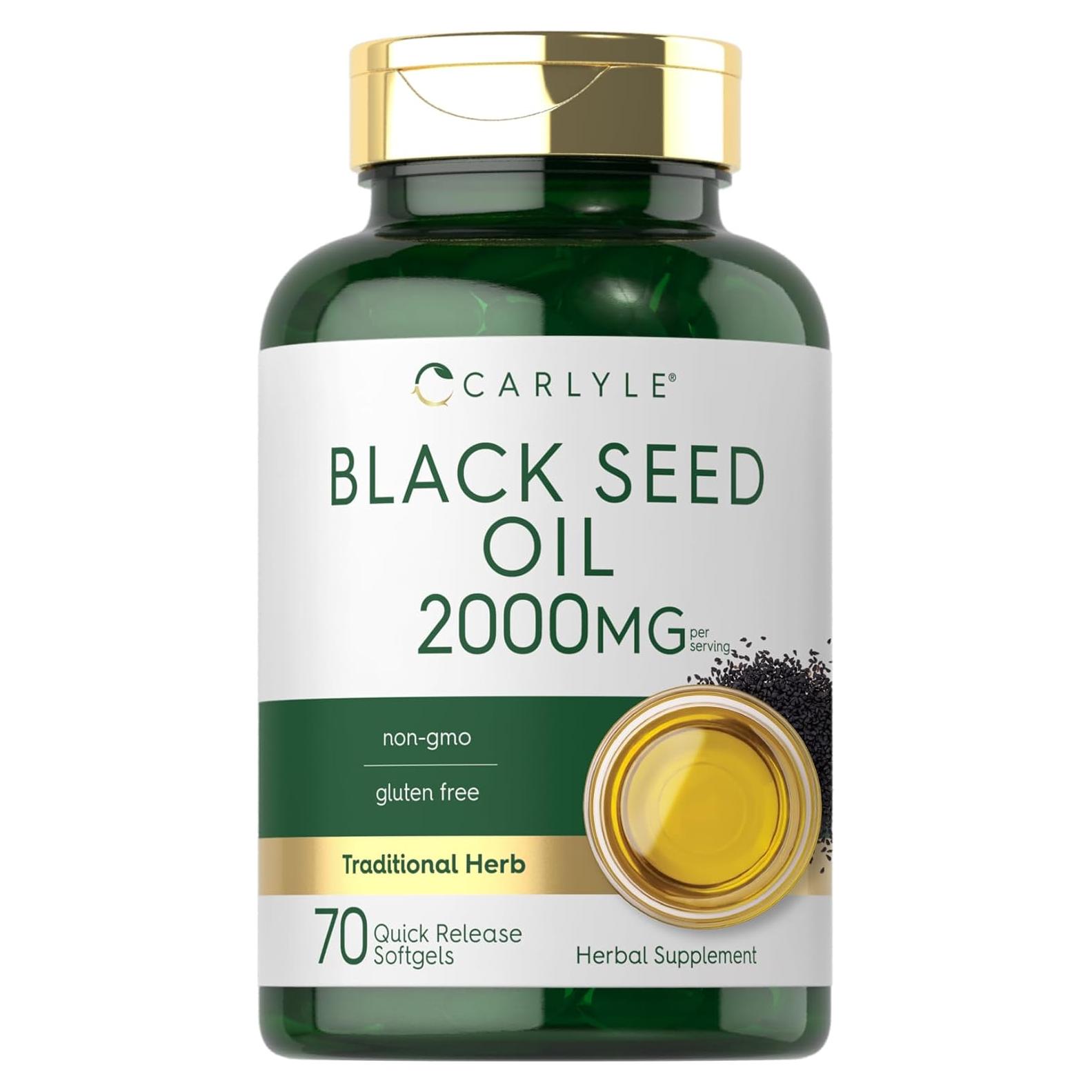 Cápsulas de Gel Blando Carlyle Aceite de Semilla Negra 2000mg