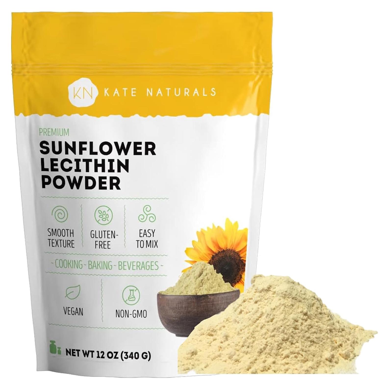 Polvo de Lecitina de Girasol Kate Naturals 340g - No OGM