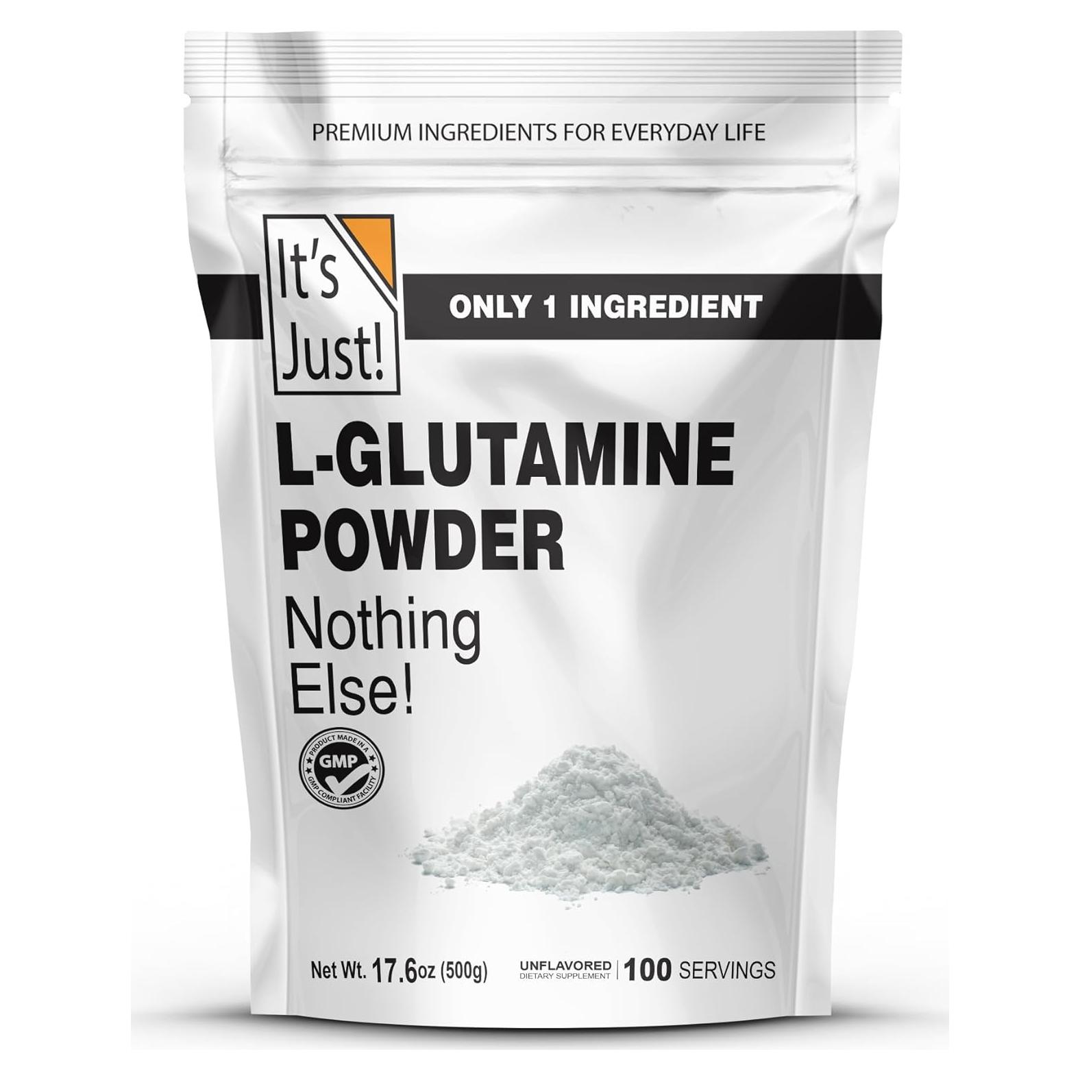 Polvo de L-Glutamina 500g ¡Es Justo! - Sin Sabor, 100 Porciones