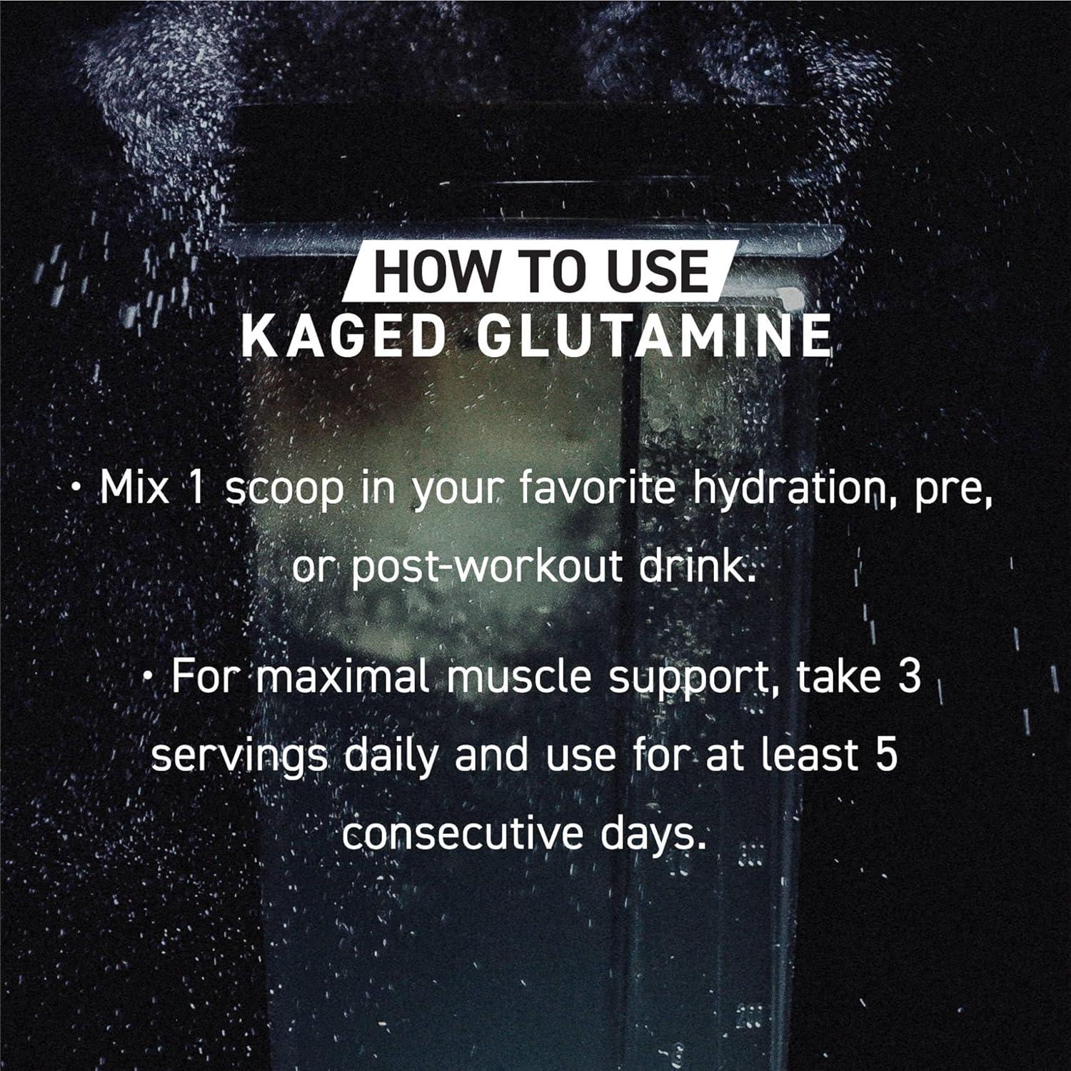 Kaged Muscle L-Glutamina 500g Vegana - Recuperación Muscular