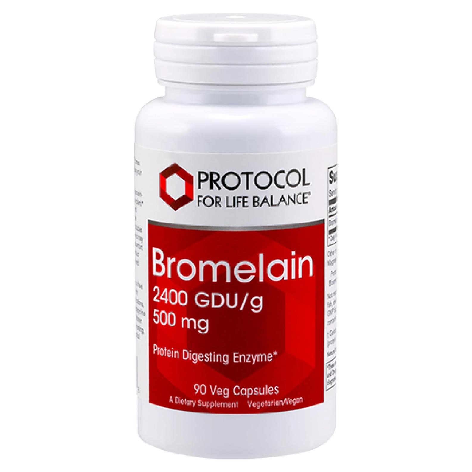 Bromelina Protocolo 500mg - Suplemento Digestivo Vegano 90 Cápsulas