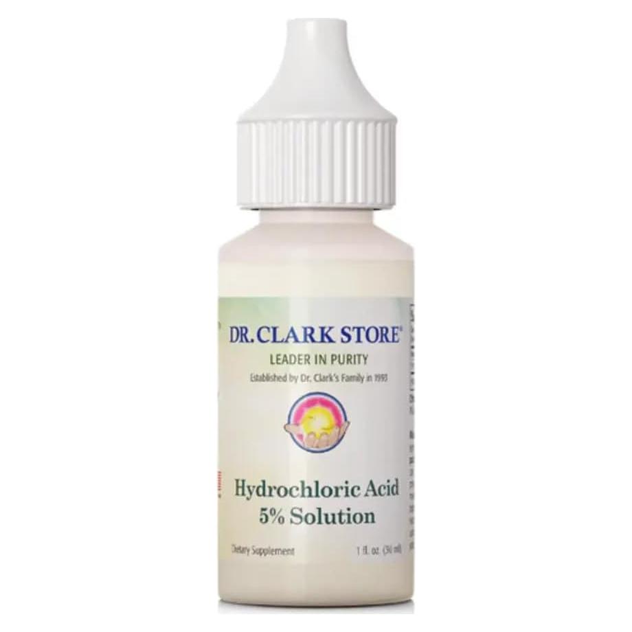 Gotas de Ácido Clorhídrico Dr. Clark 5% - 30 ml Salud Digestiva