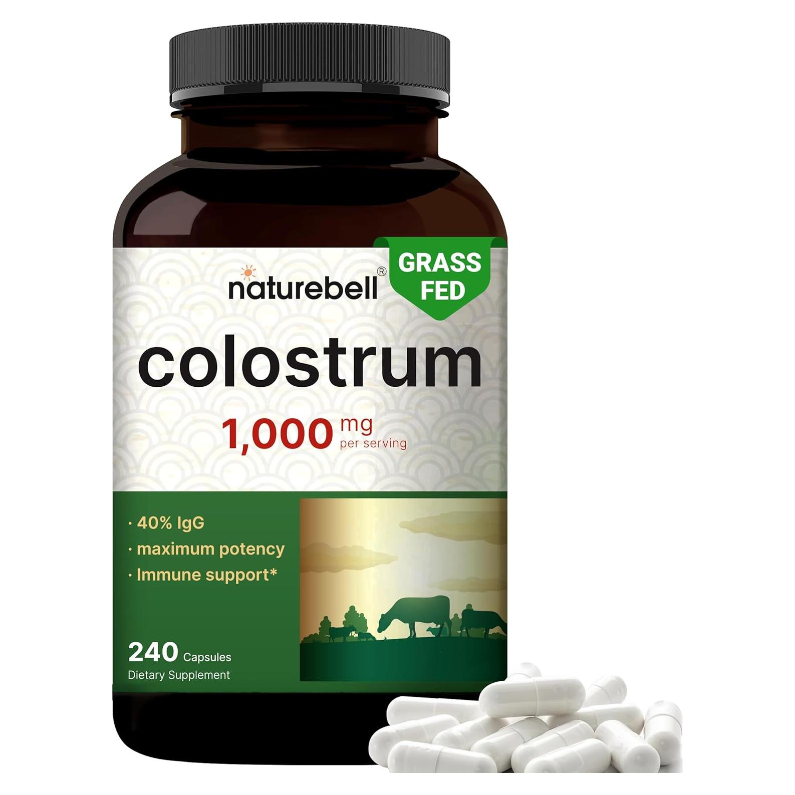 Suplemento Calostro Bovina NatureBell 1000mg 240 Cápsulas