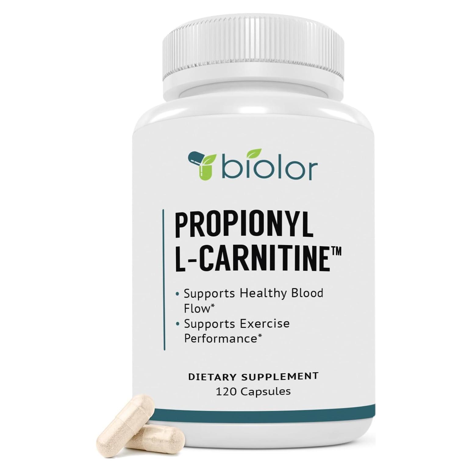 Suplemento Biovy Propionil L-Carnitina 120 Cápsulas Alta Absorción