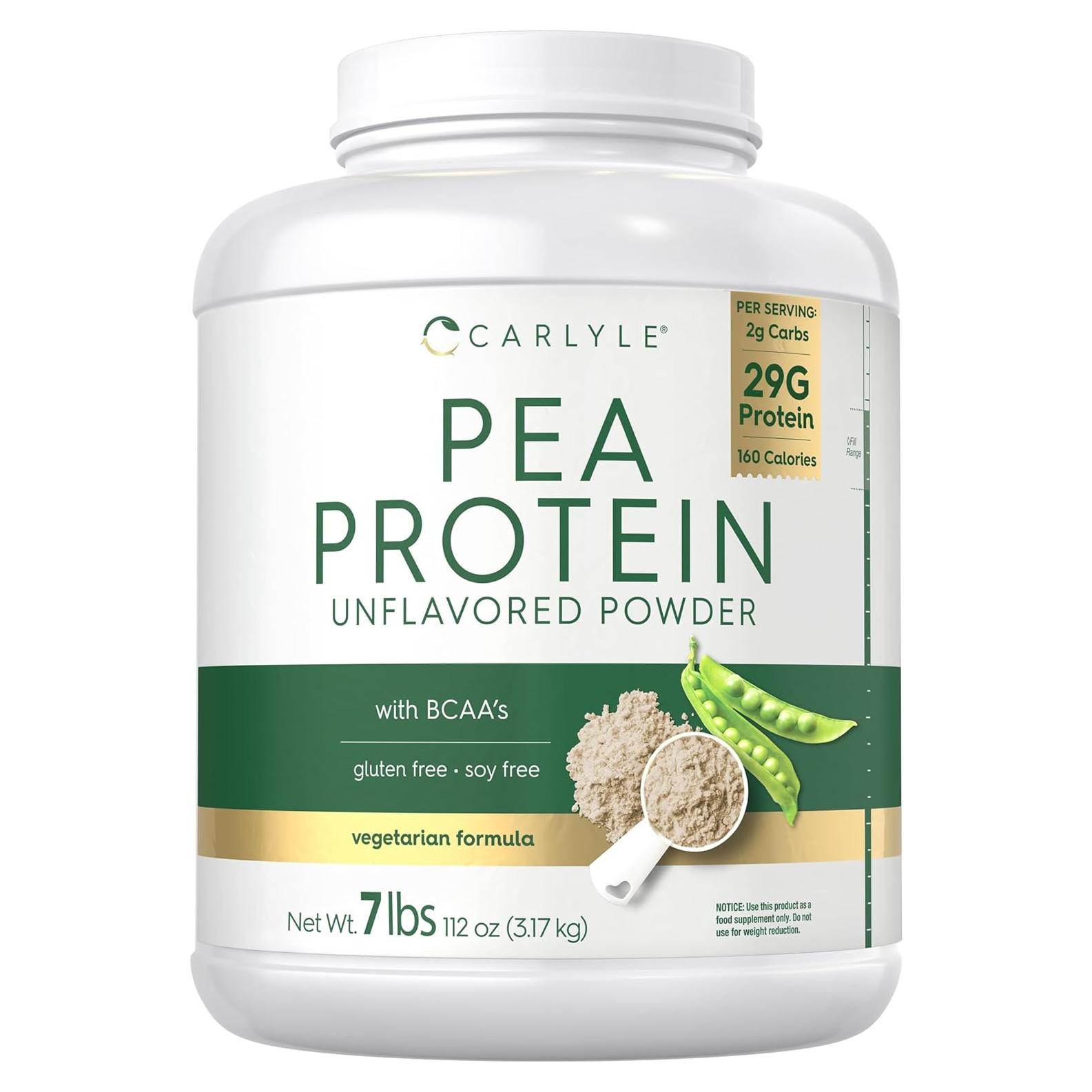 Proteína de Guisante en Polvo Carlyle 3.18kg Sin Sabor 29g