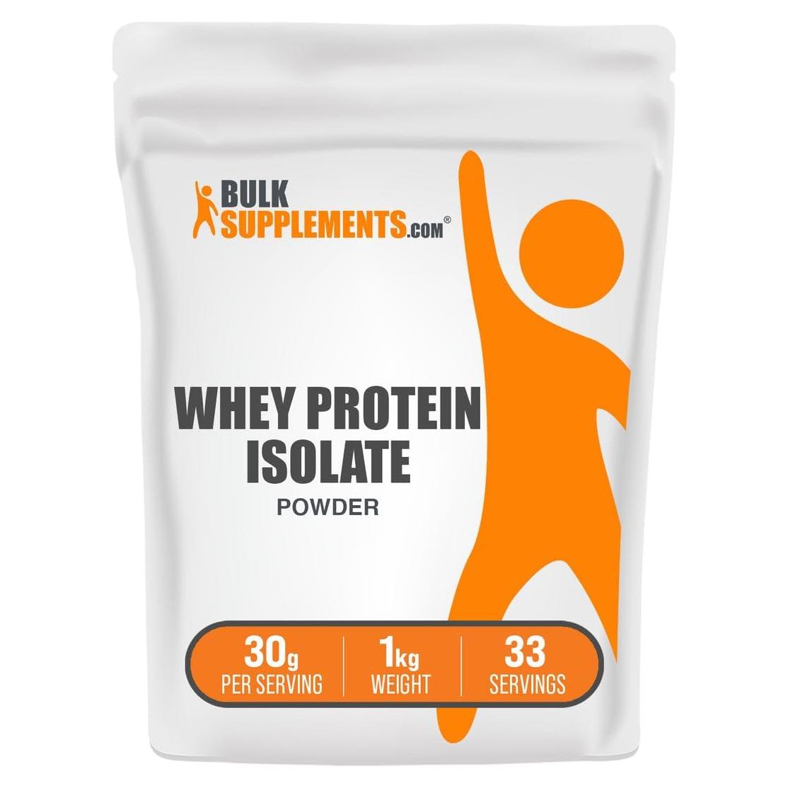 Aislado de Proteína de Suero BulkSupplements 1kg Sin Sabor