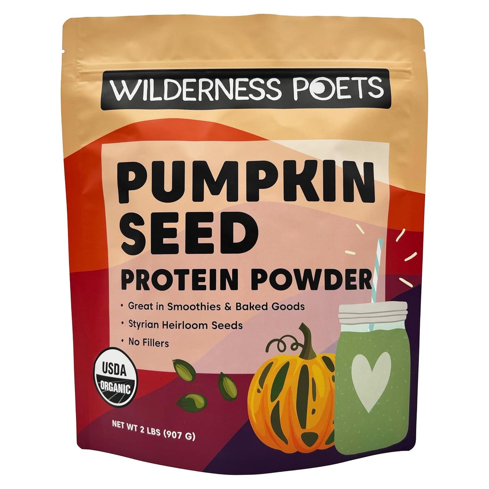 Polvo de Proteína de Semilla de Calabaza Orgánica Wilderness Poets 0.91kg