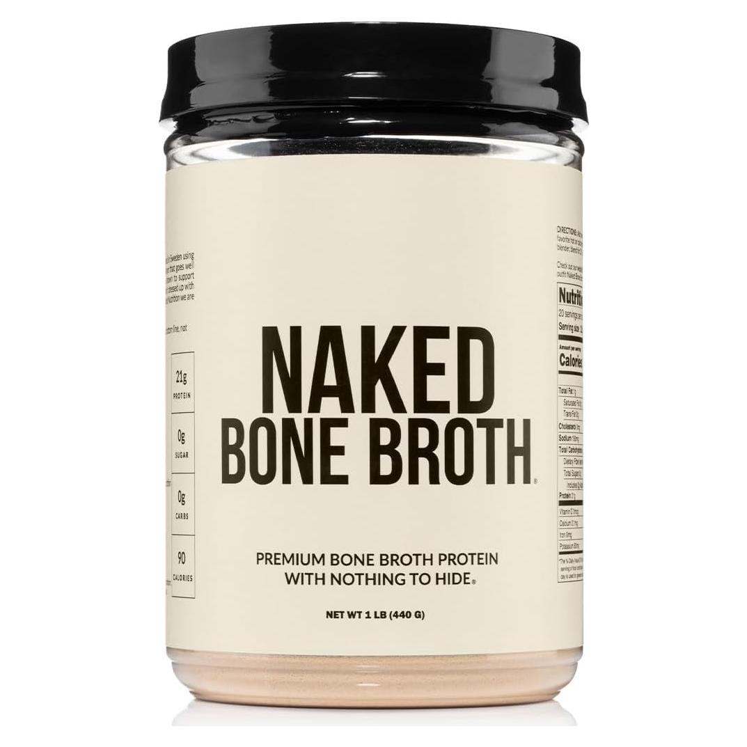 Caldo de Huesos en Polvo NAKED - 21g Proteína, 17g Colágeno - 0.45kg