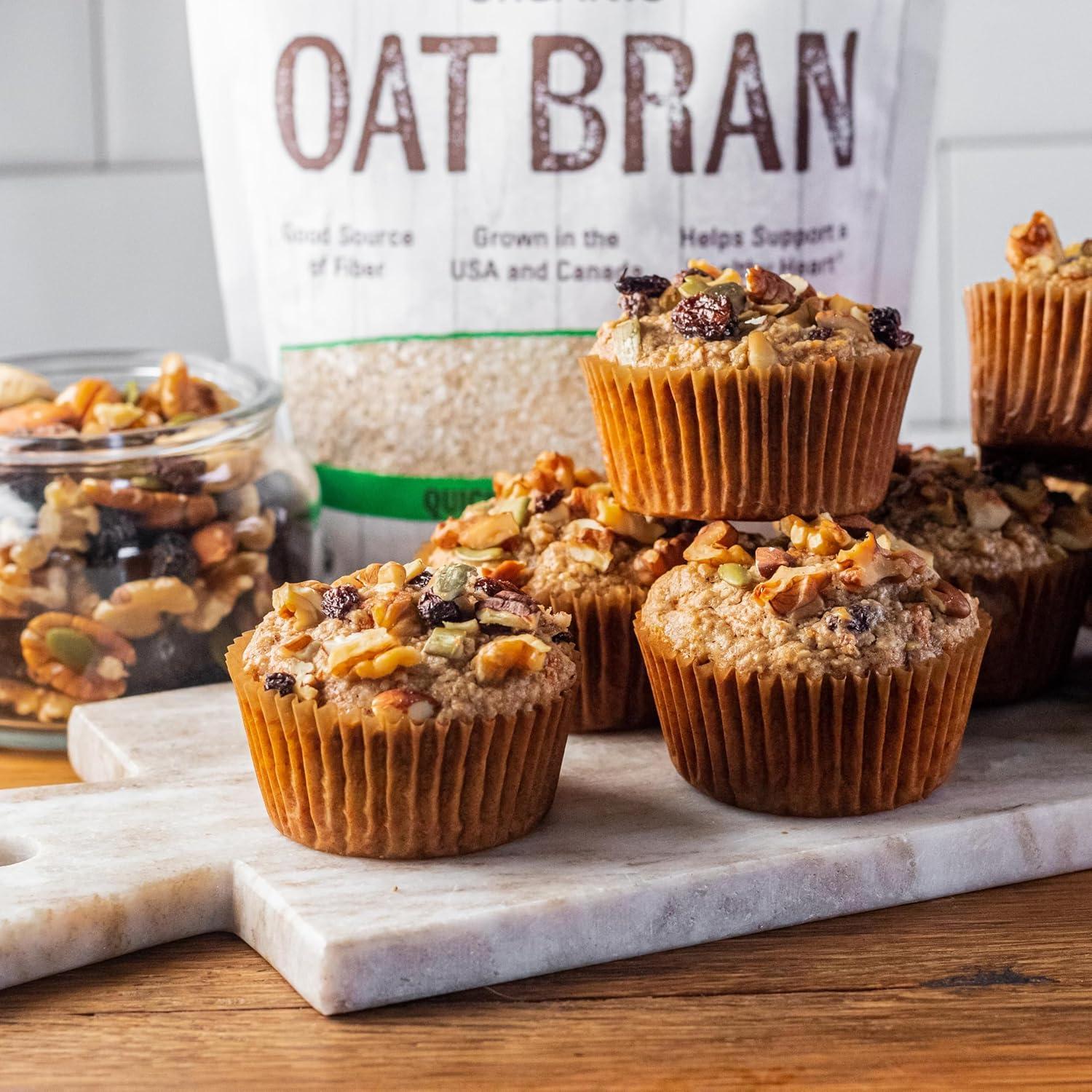 Salvado de Avena Orgánico NOW Foods 396g - Fuente de Fibra y Proteína