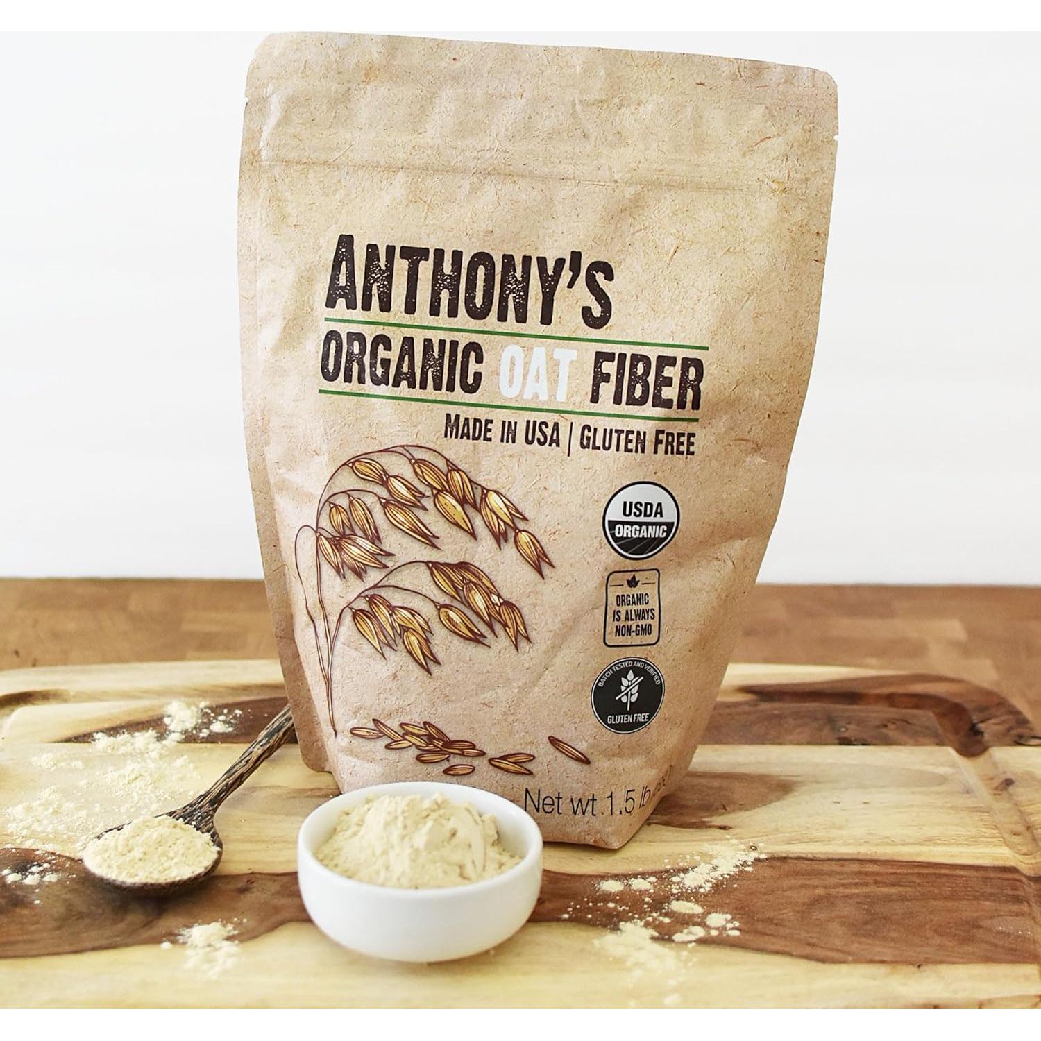 Fibra de Avena Orgánica Anthony 0.68 kg Sin Gluten Keto