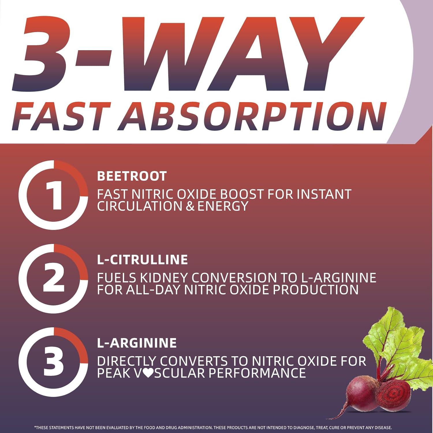 Suplemento de Óxido Nítrico YAAHARO 249g - Polvo de Remolacha con L-Citrulina y L-Arginina, Sabor Limón de Mora