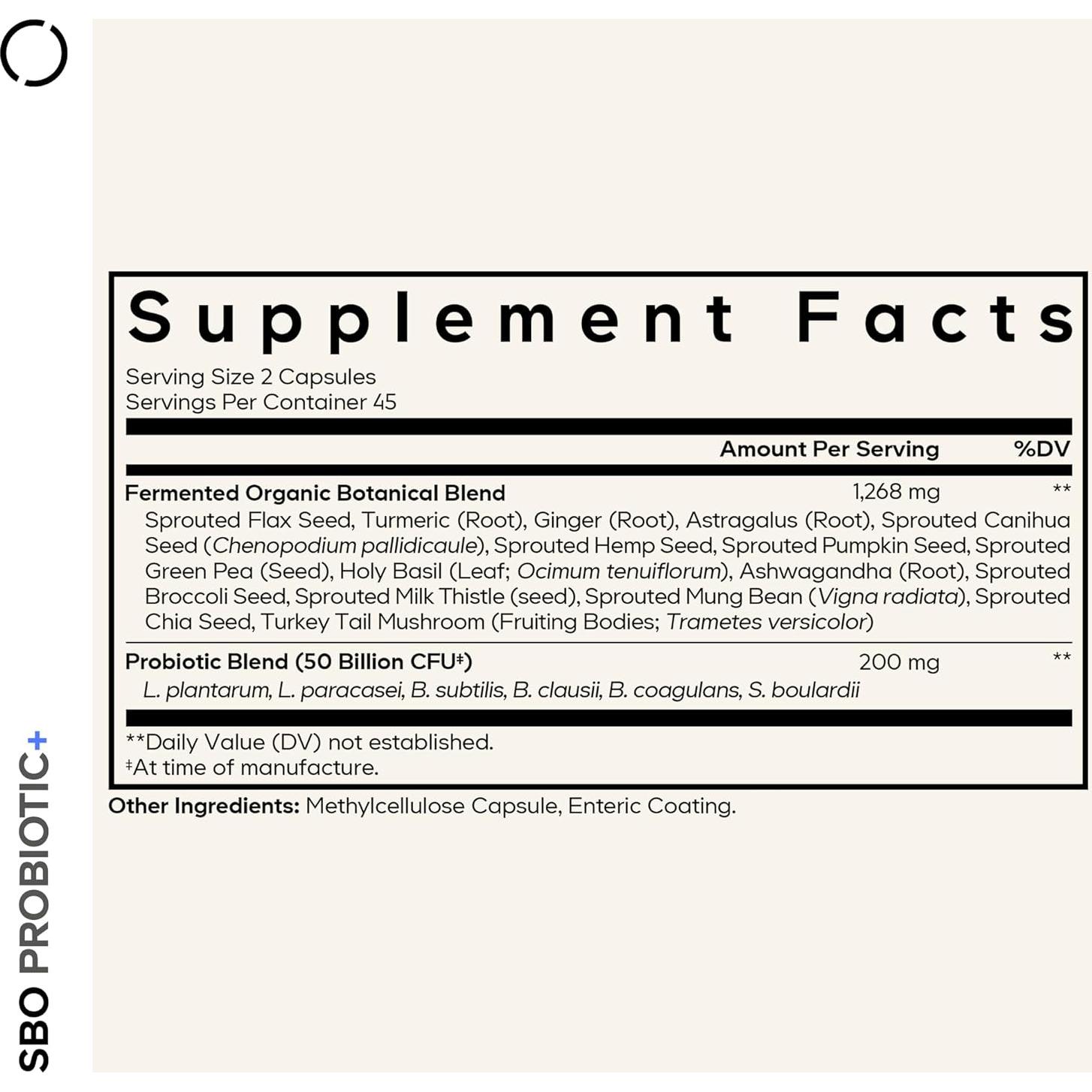Codeage Probioticos SBO 50 Mil Millones CFUs 90 Cápsulas
