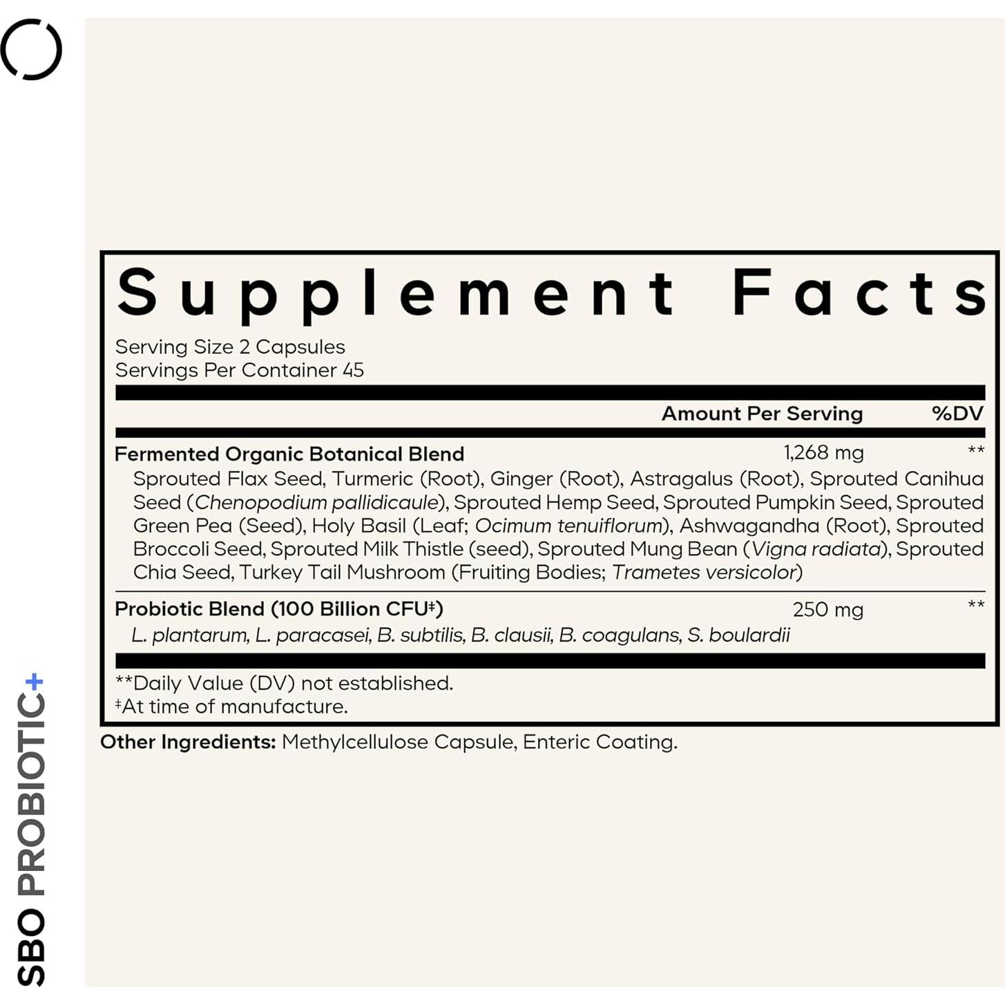 Codeage SBO Probioticos 100 Mil Millones CFUs 90 Capsulas