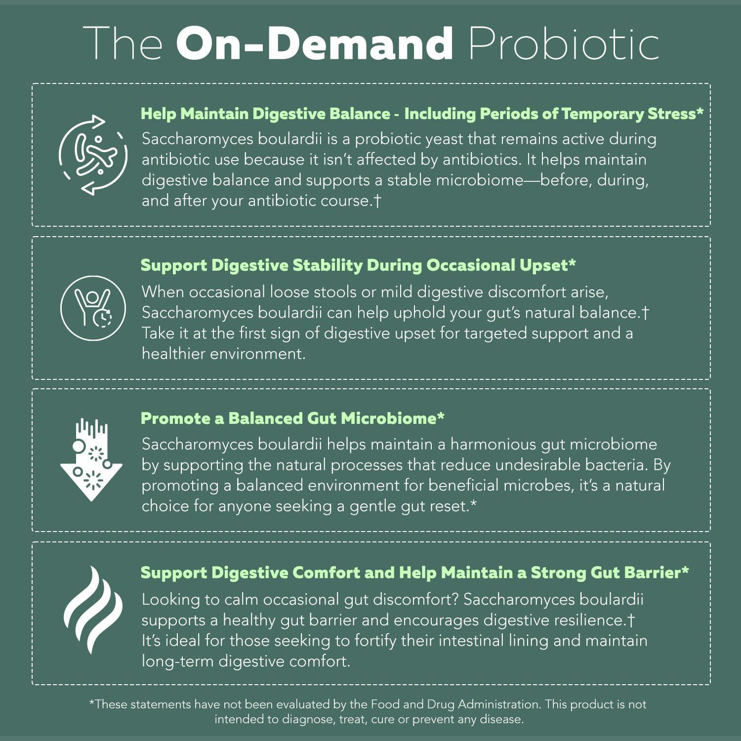 Saccharomyces Boulardii Orgánico 10 Mil Millones UFC - Probiotico