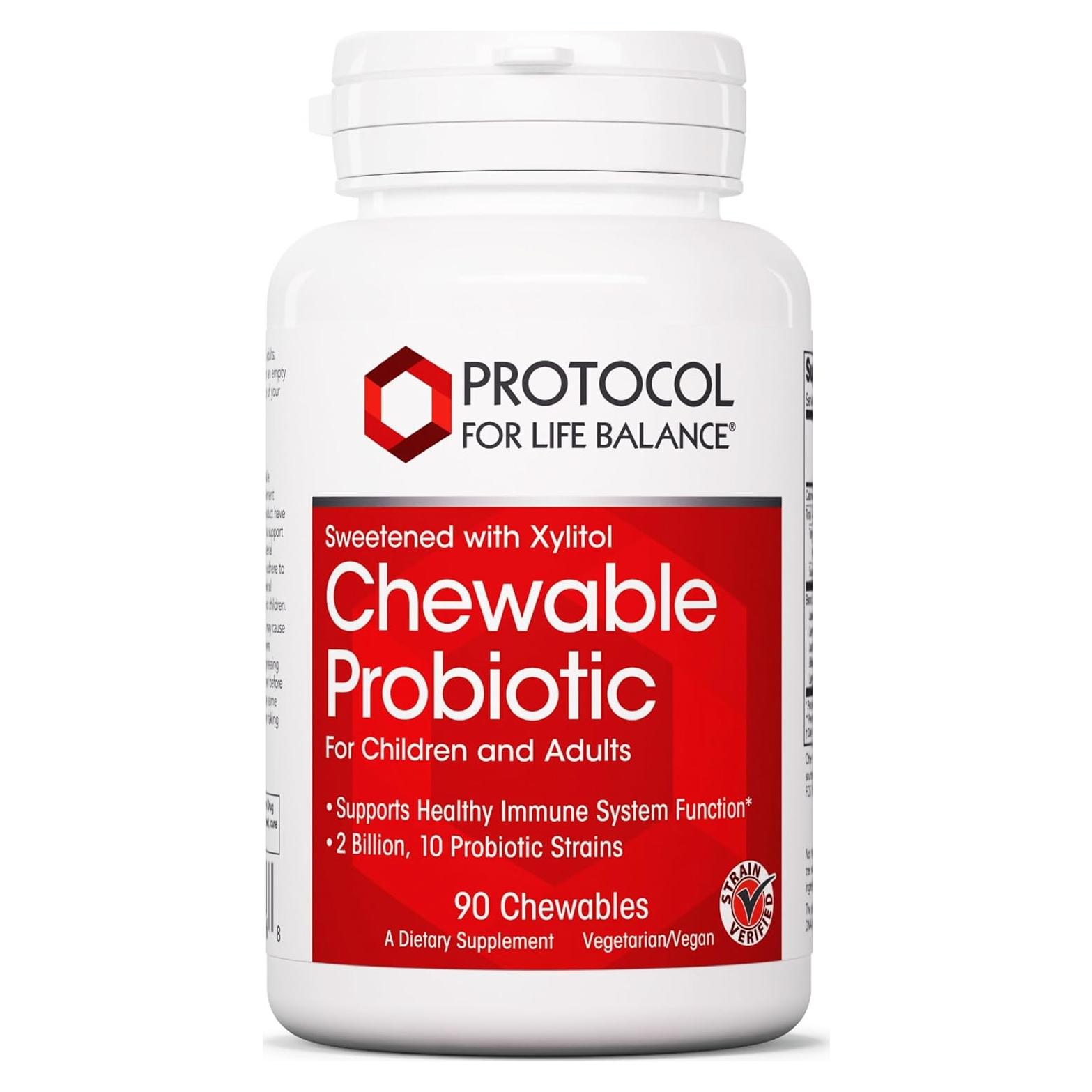 Probiotico Masticable Protocolo Para el Equilibrio de Vida - 90 Unidades - 2 Mil Millones CFU - Salud Digestiva y Inmunológica