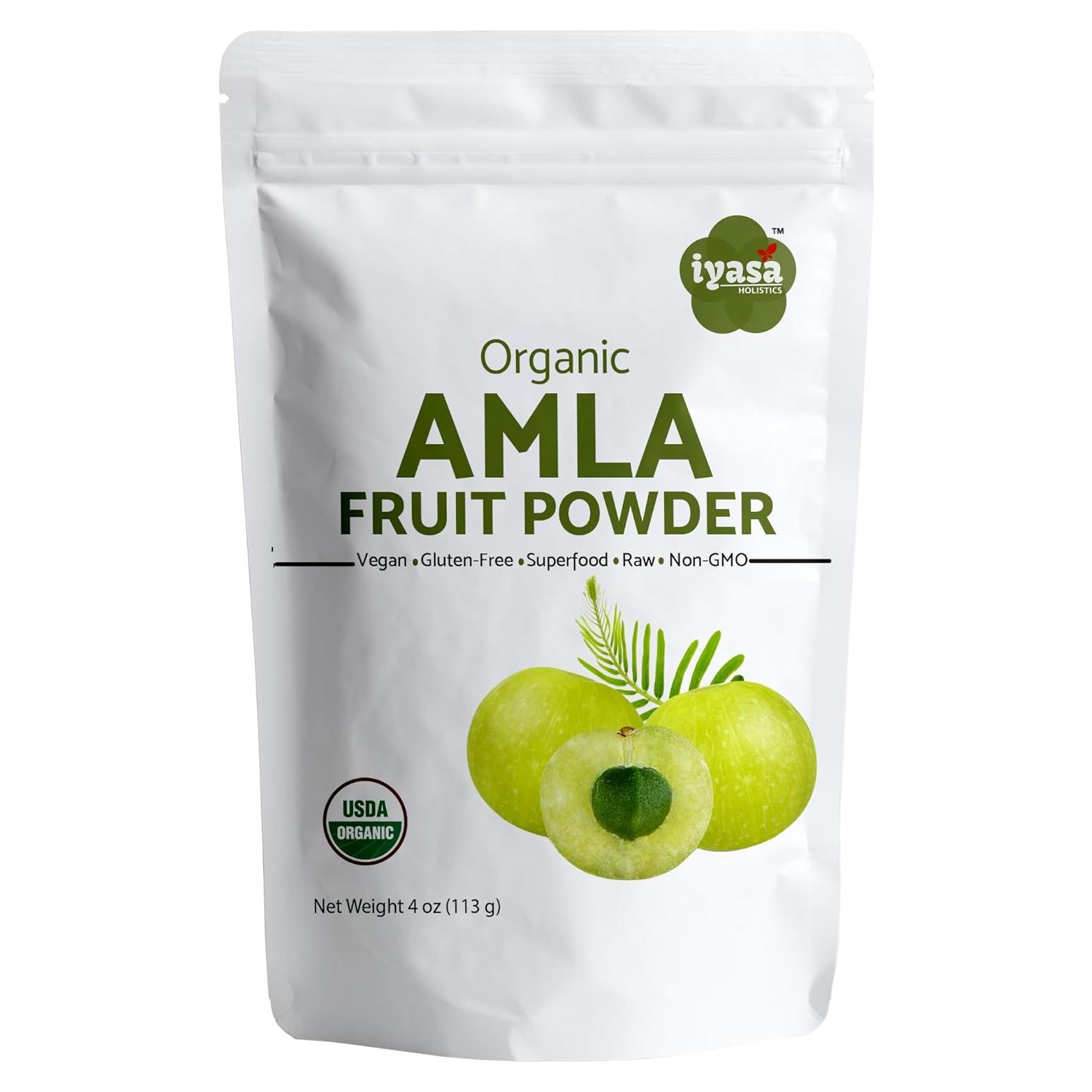 Polvo de Fruta Amla Orgánico Iyasa 112g - Superalimento Piel y Cabello