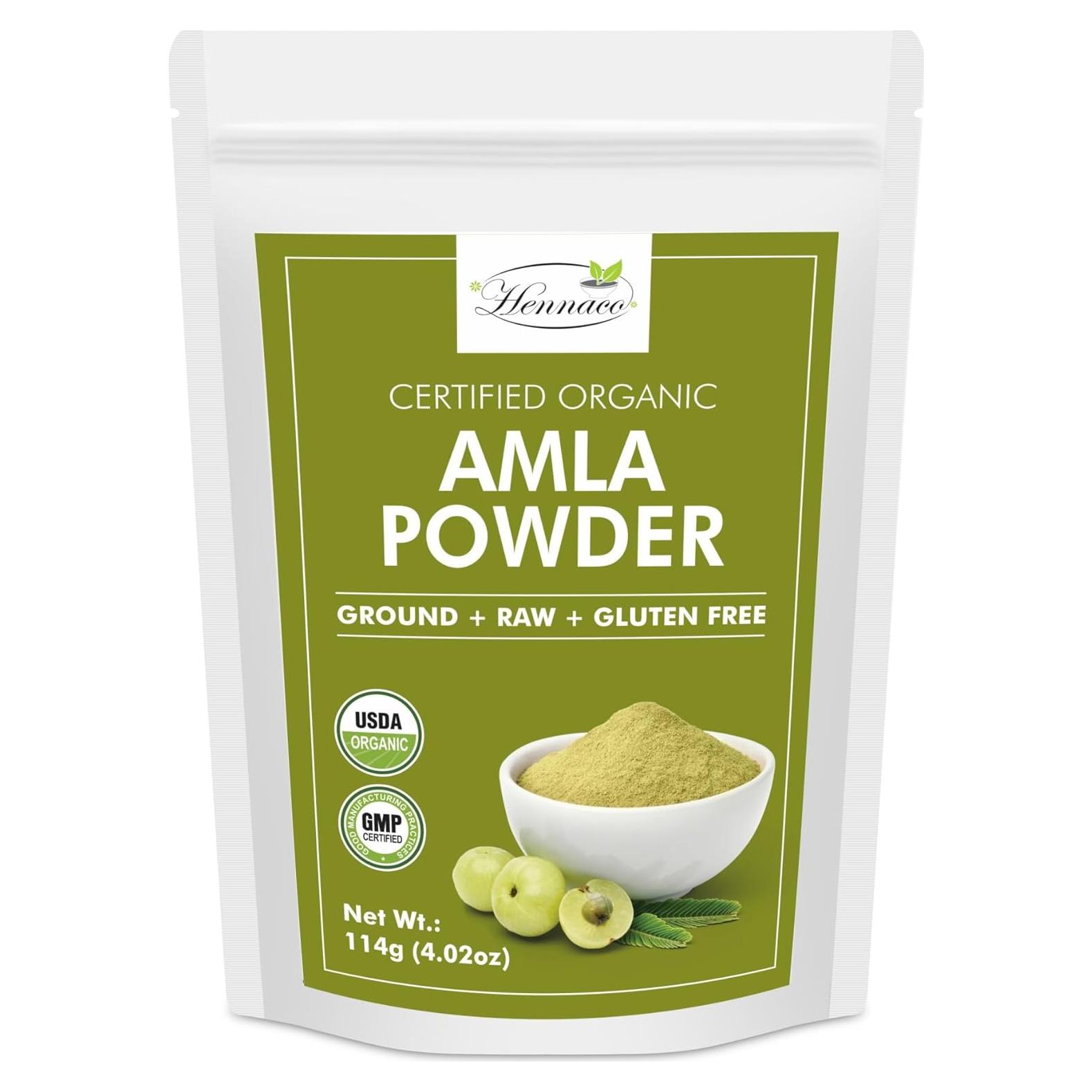 Polvo de Amla Orgánico Hennaco 114g - Grosella India Natural
