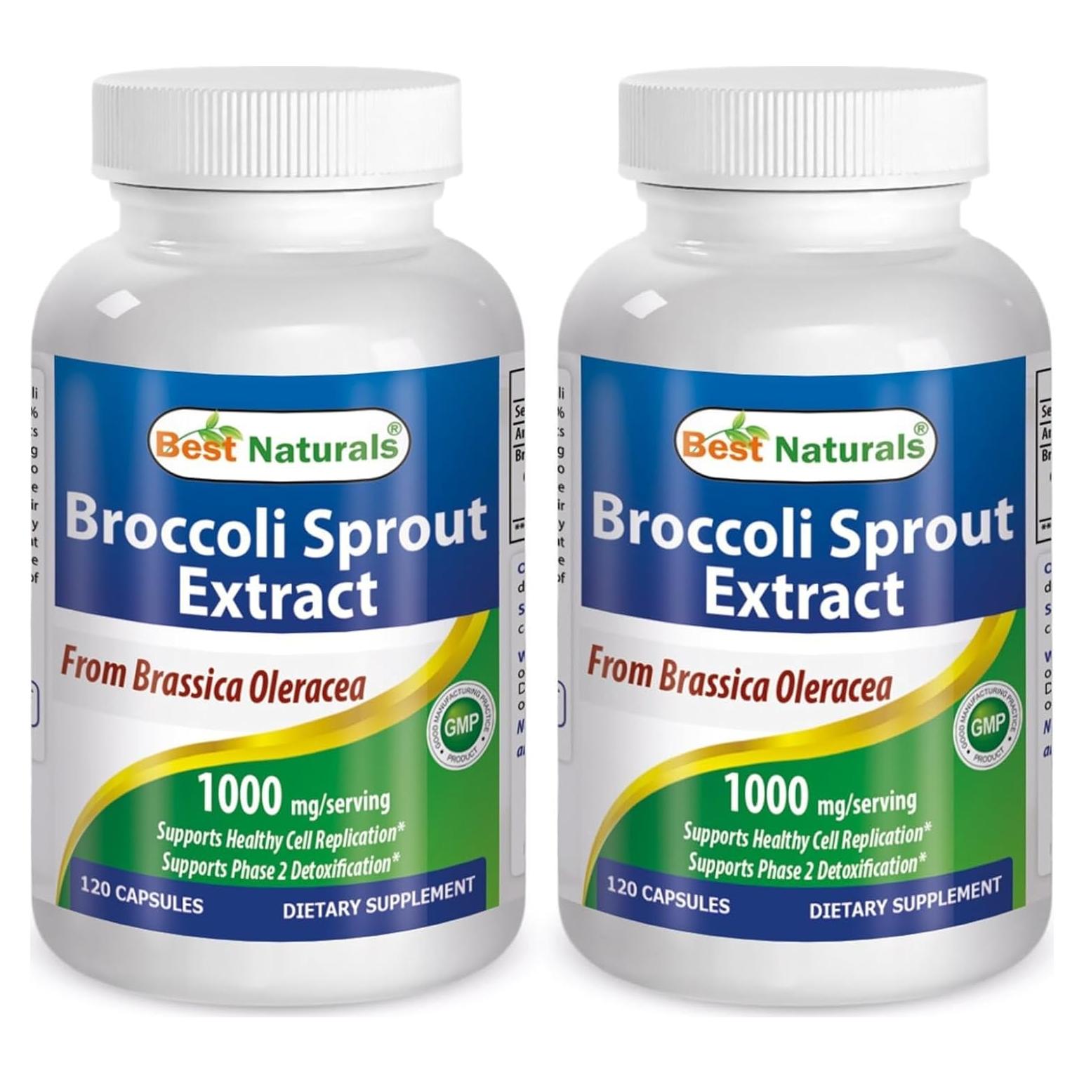Extracto de Brote de Brócoli Best Naturals 1000mg - 240 Cápsulas