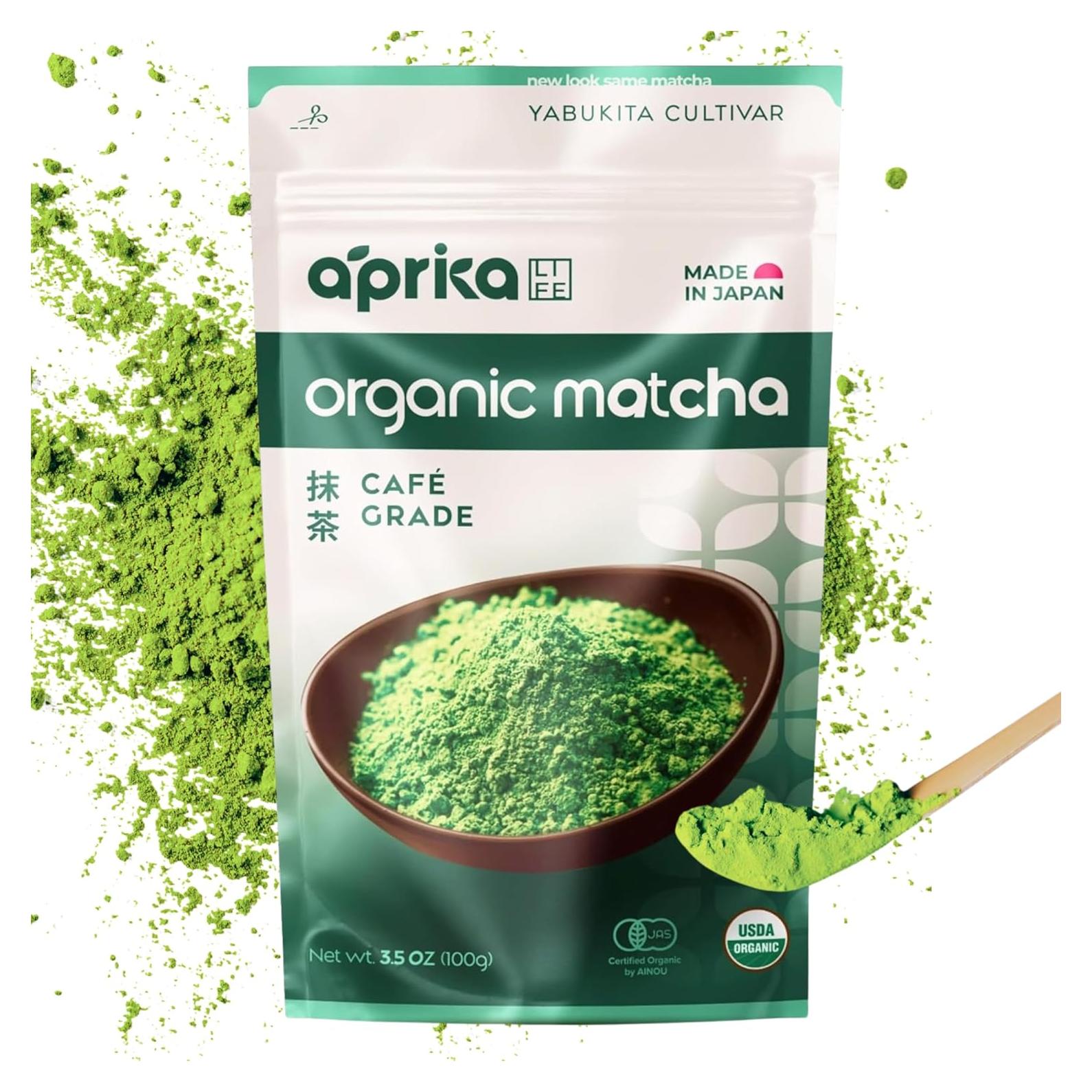 Polvo de Matcha Orgánico AprikaLife 100g - Grado Café Japonés